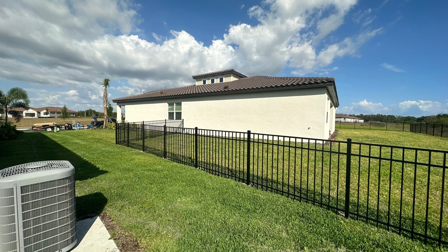Aluminum Fence Installation using Black 3 Rail Aluminum Fence by Asap fence and gates, LLC