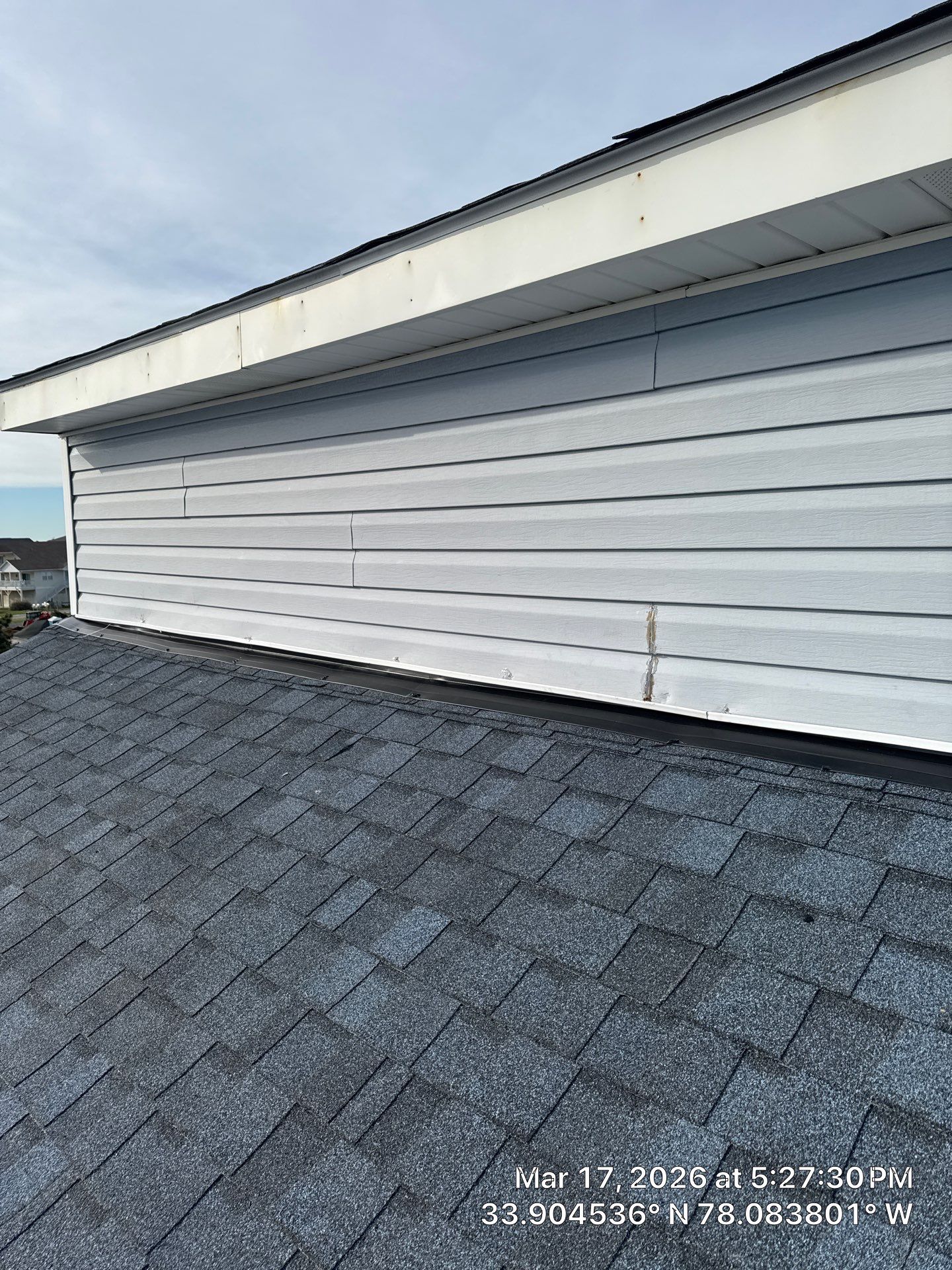 Oak Island FORTIFIED Roof Replacement with CertainTeed Landmark PRO Coastal Blue by RGR Construction and Roofing, LLC