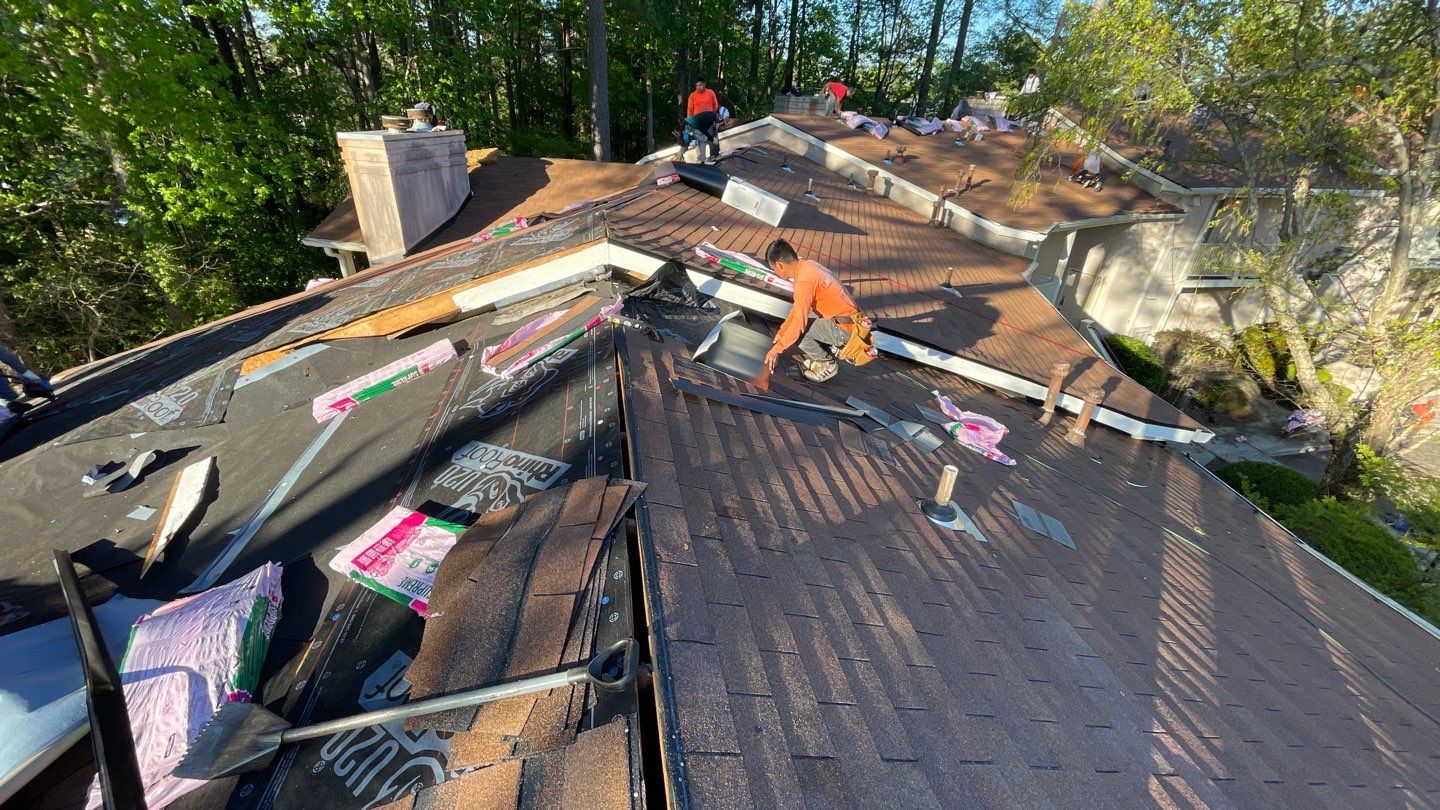Commercial Roofing Installation using Owens Corning Autumn Brown by Inspector Roofing and Restoration