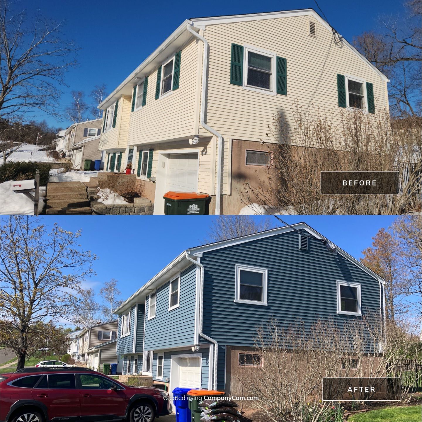 Stunning Siding Transformation with Cert. Restoration Classic D/4 Standard, Wedgewood Blue by DiGiorgi Roofing and Siding Inc