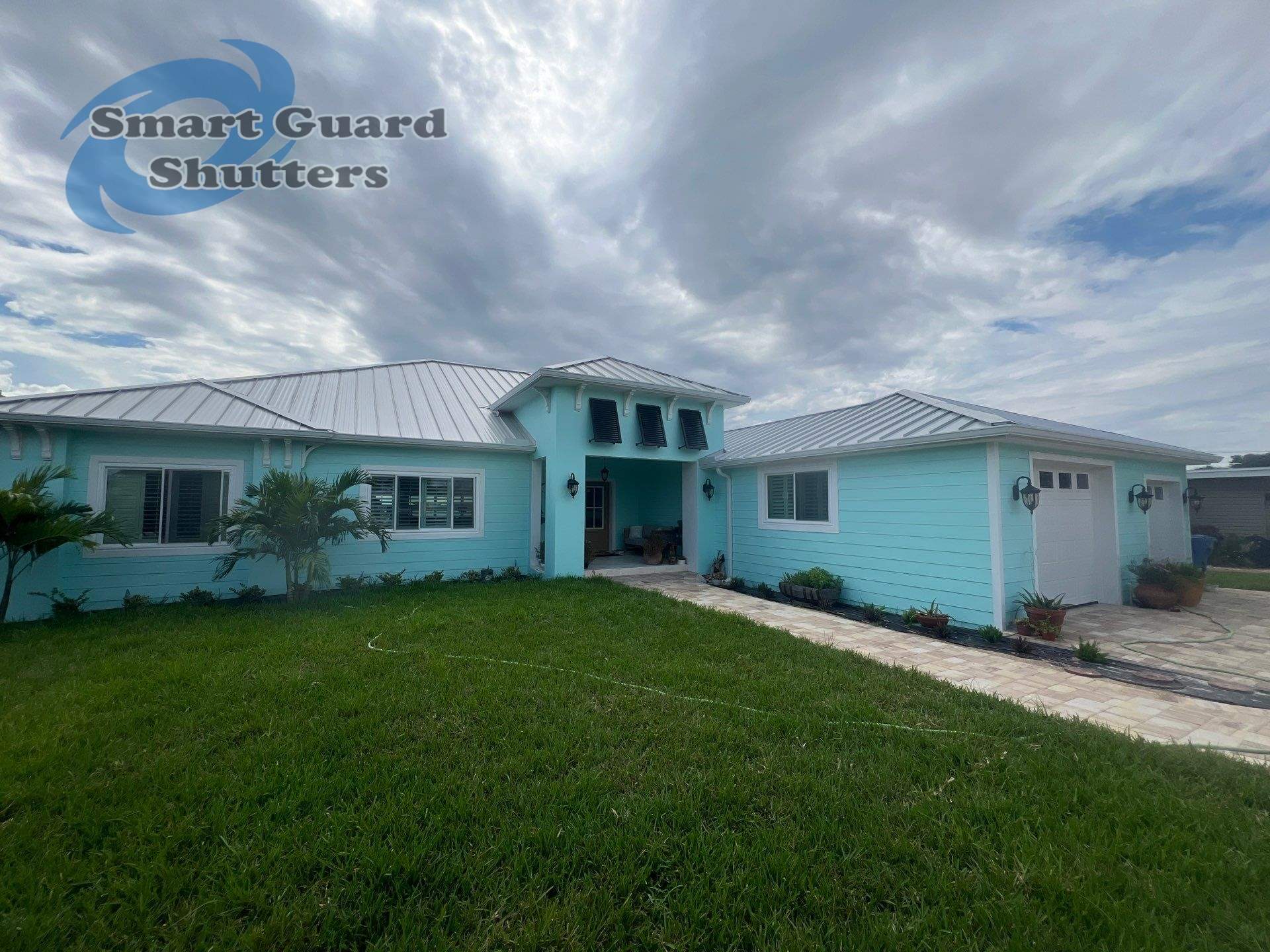Decorative Bahamas in Grey Brown by Smart Guard Shutters