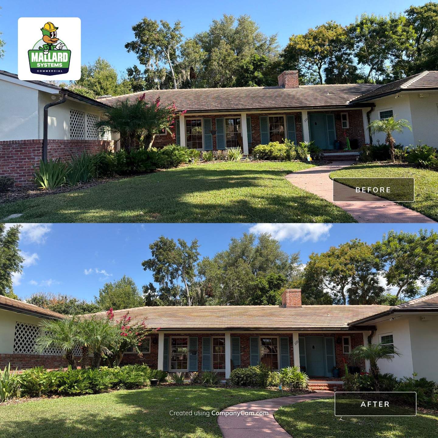 Tile Roof Cleaning in Orlando by Mallard Systems