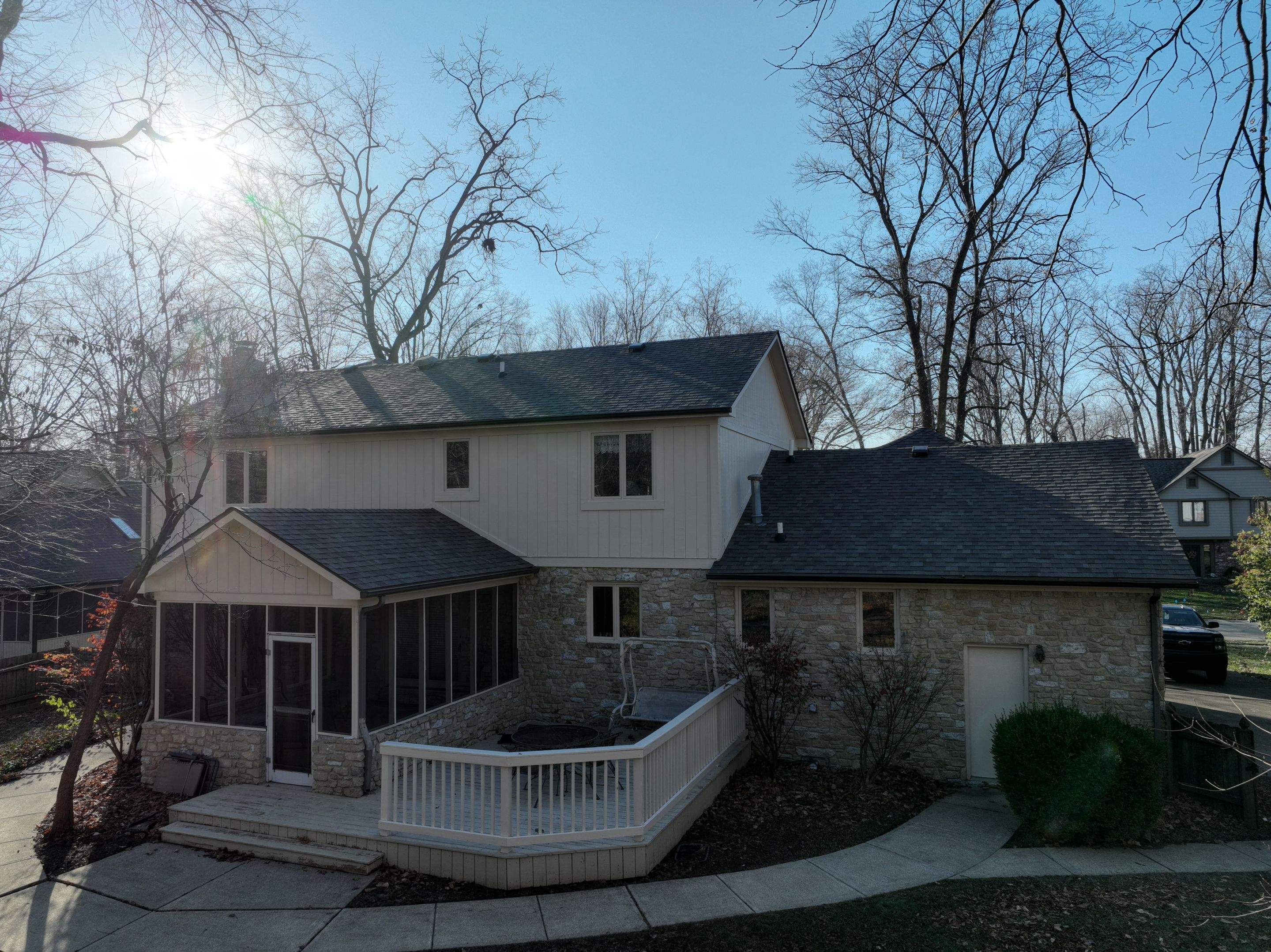 Seabreeze Roof Replacement, Exterior Siding and trim repairs and paint by 317 Roofing & Restorations