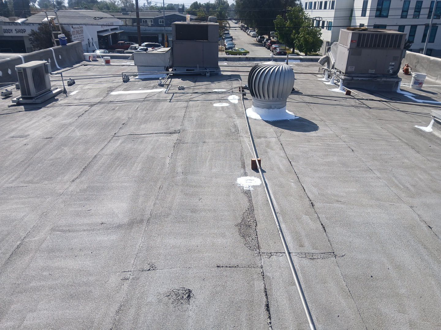 Commercial Silicone Membrane Installation Project by Hull Brothers Roofing