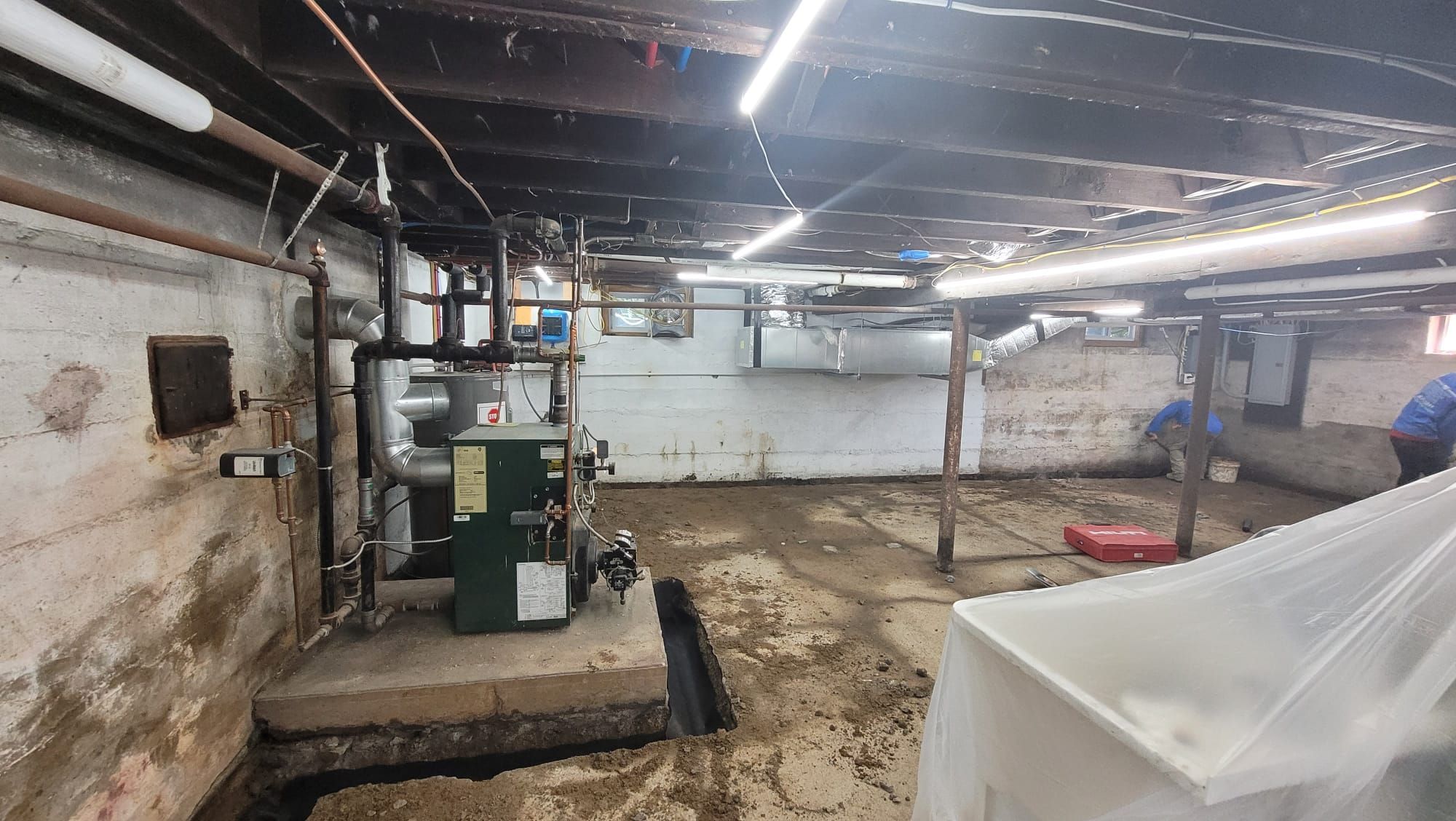 Interior French Drain Boonton NJ by Pure Service Pro, LLC 