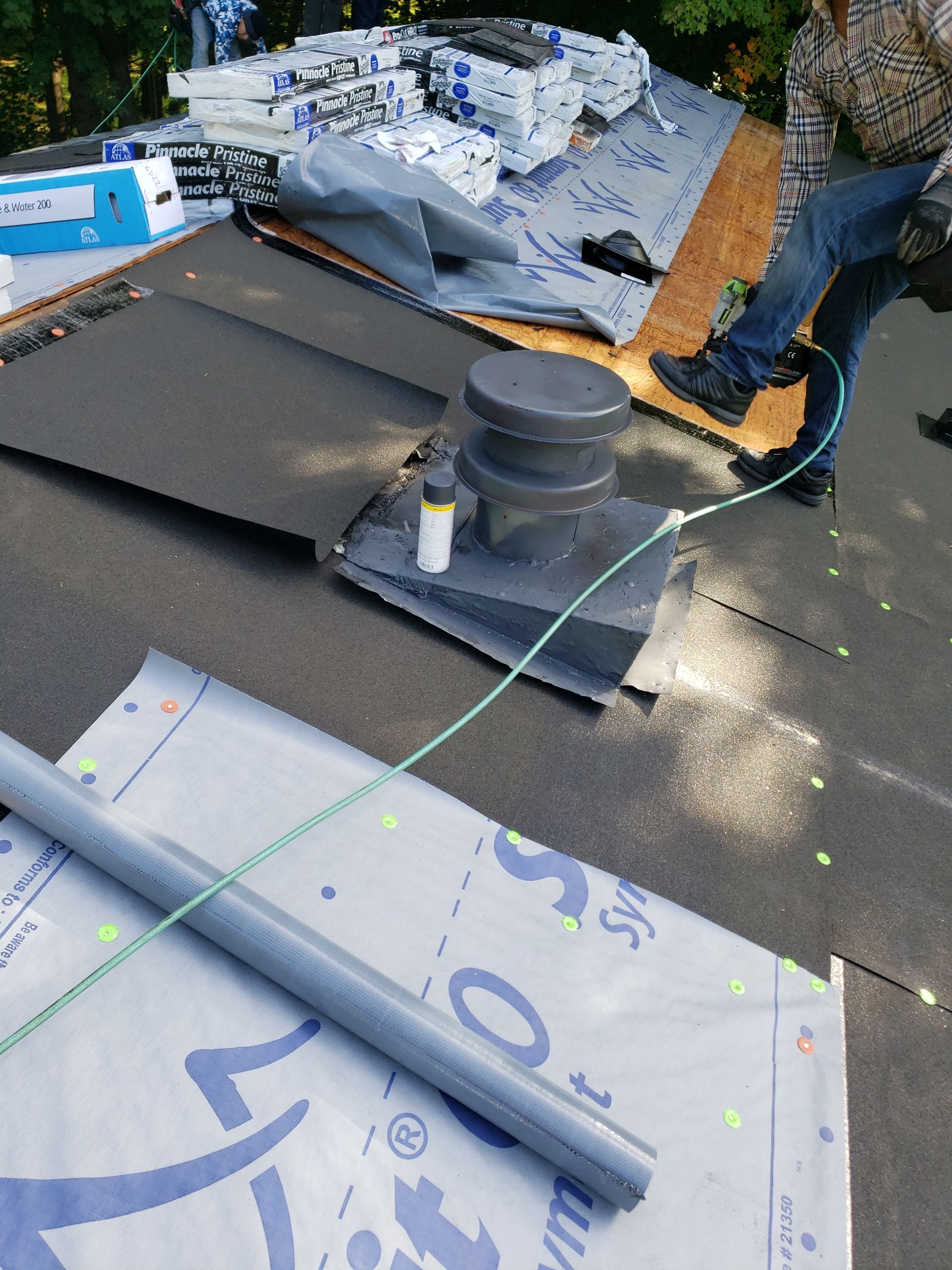 ATLAS PINNACLE COLOR: COASTAL GRANITE DRIP EDGE: BLACK by Eagle Eye Roofing