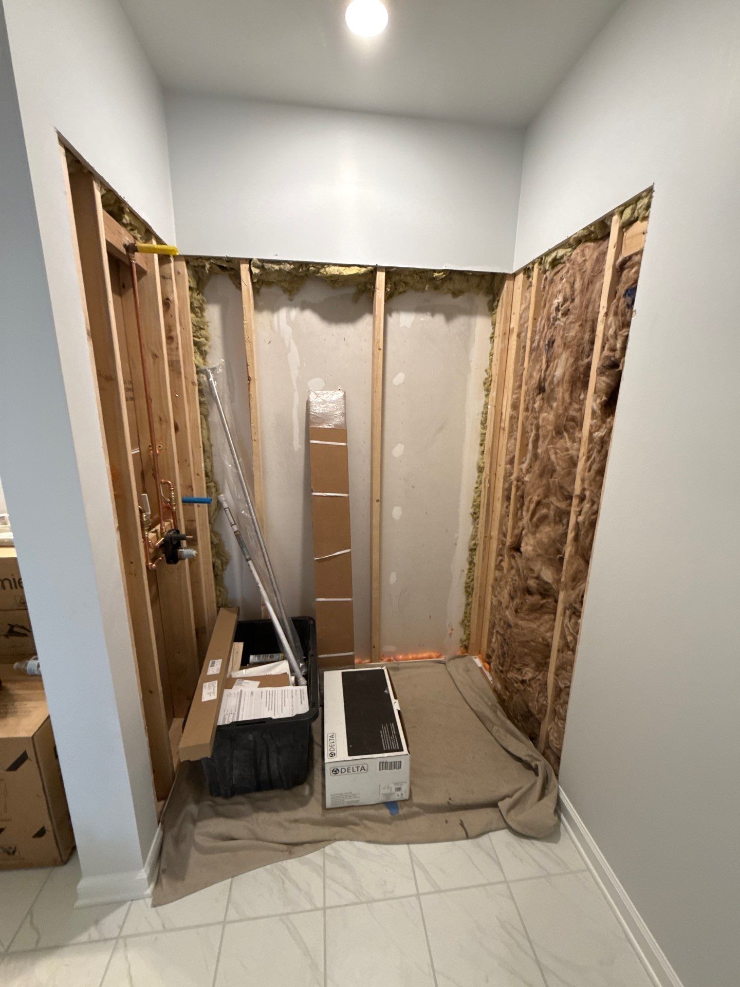 Tub To Shower Transformation in Malrborough, MA  by Yankee Home Improvement