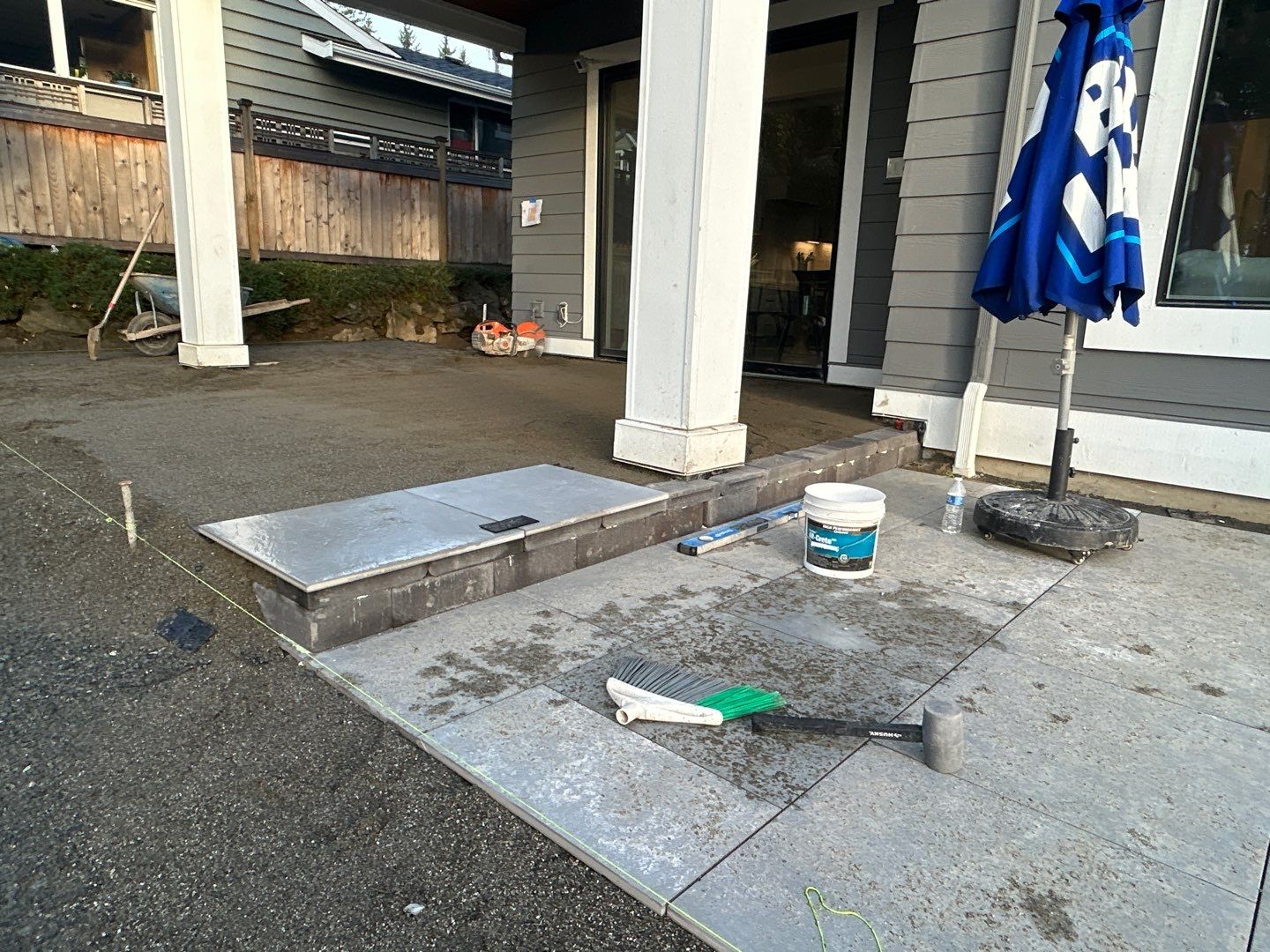 Hardscaping Back Patio Landscape Project  by Jireh Asphalt & Concrete Inc 