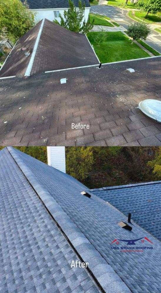 Roof Replacement Project in Burke by USA Storm Roofing and Construction Group