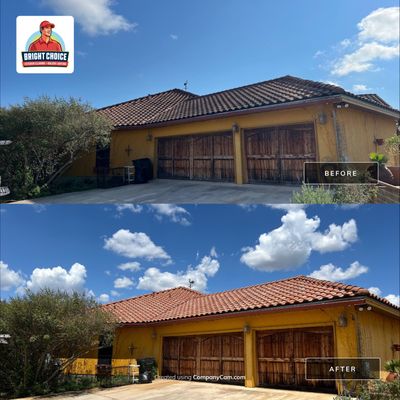 Tile Roof Wash Project in Bulverde
