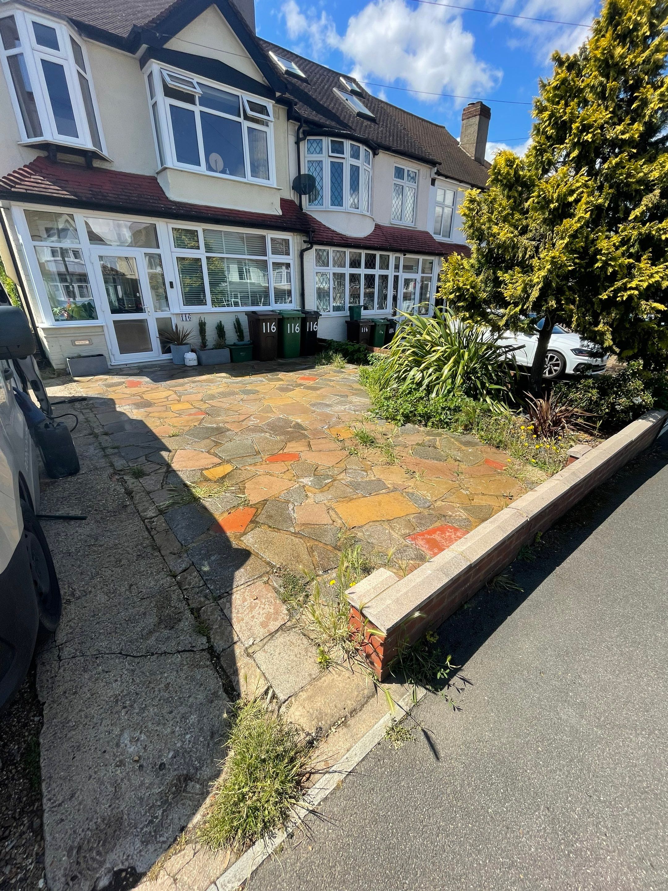 Crazy Paving using honda 21 ltr/min by Ges Exterior Cleaning ltd