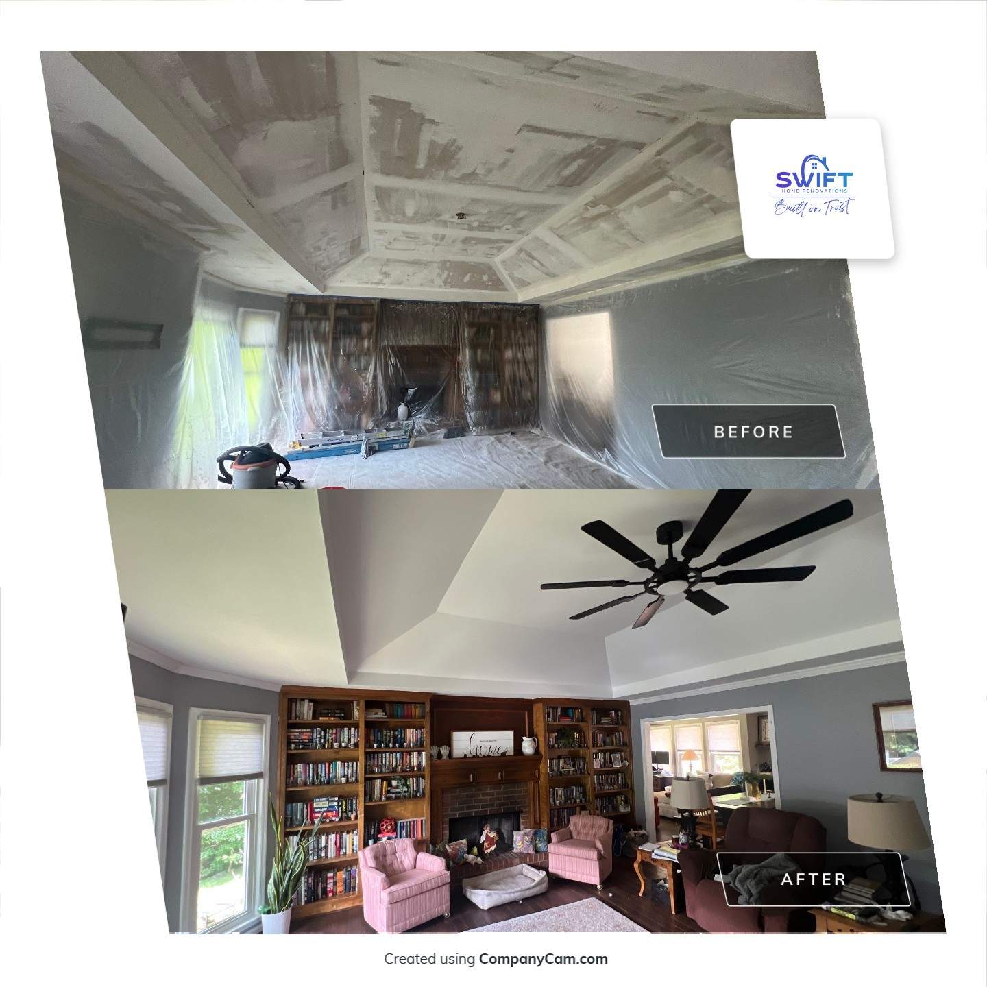 Comprehensive Interior Remodeling and Ceiling Modernization in Kennesaw by Swift Home Renovations