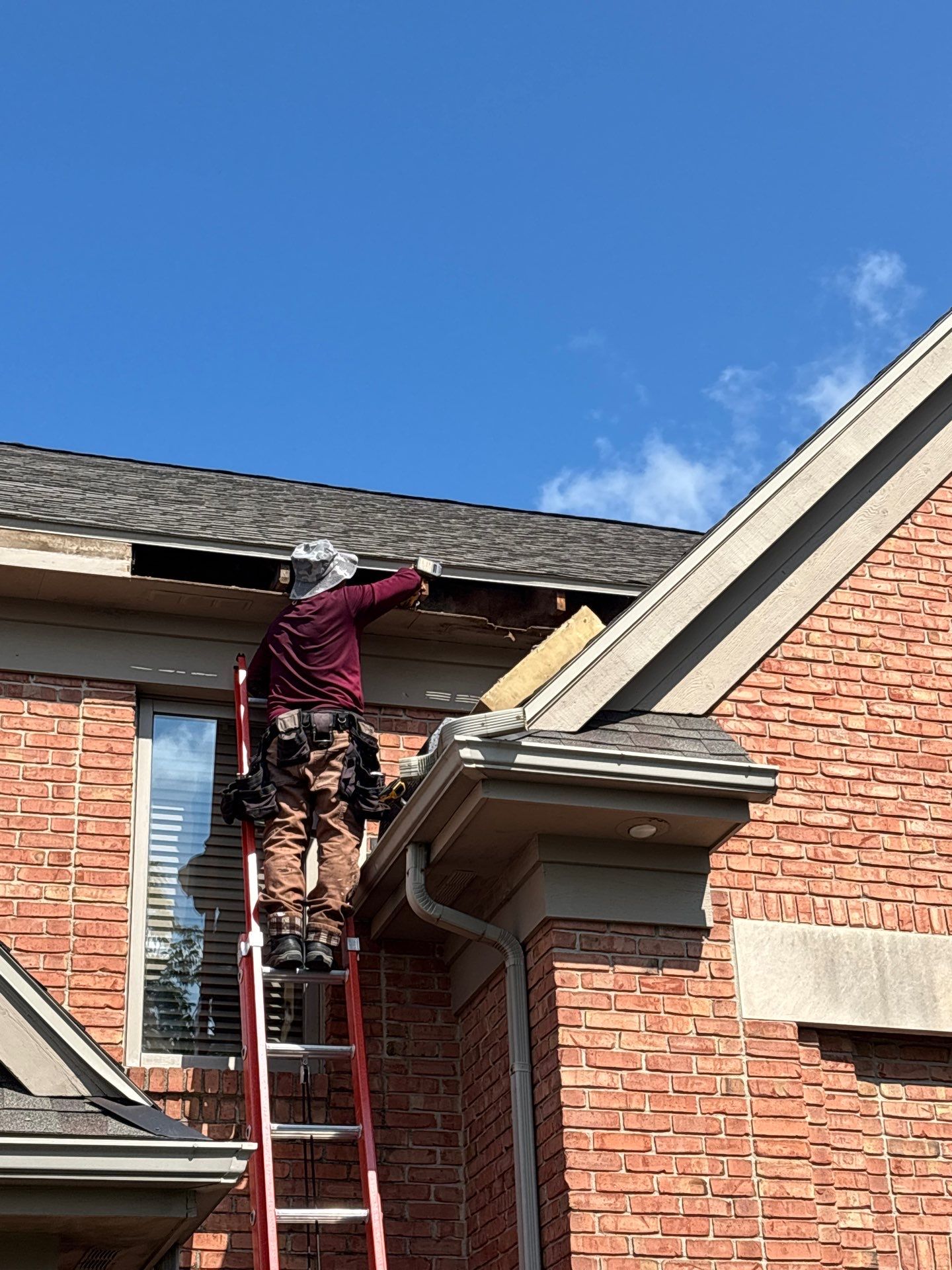 Residential soffit/fascia repair  by Nitro Roofing and Construction