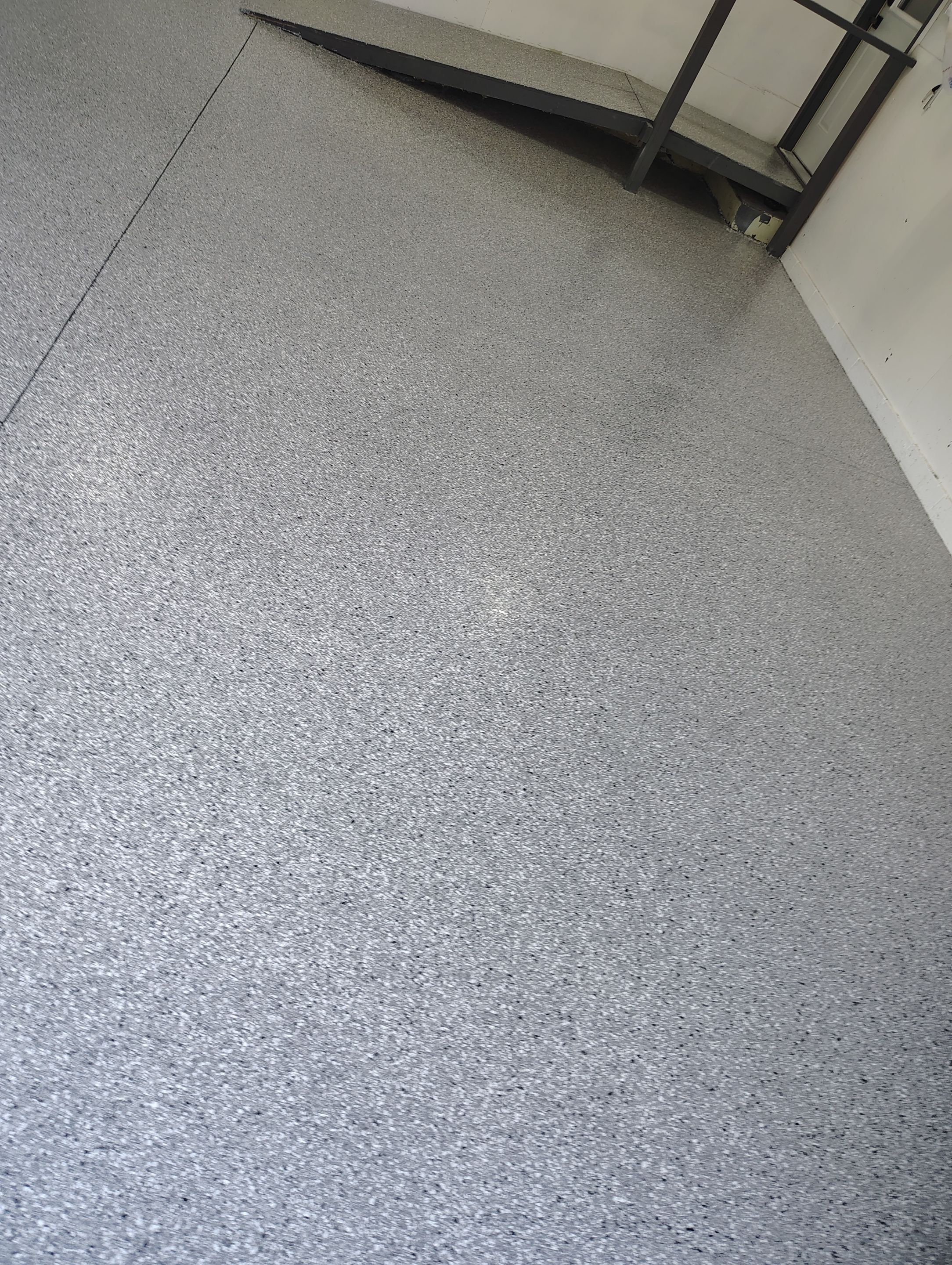 Yankton Garage Concrete Coating With Feather Gray Decorative Chips by Select Painting, Coatings & Garage Cabinets