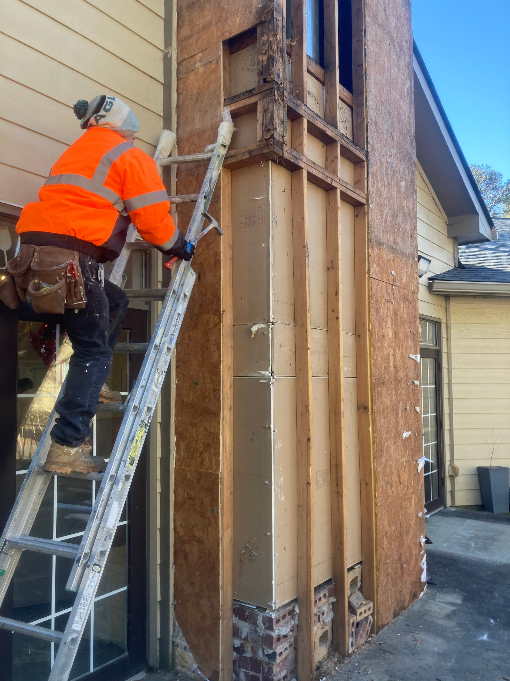 Chimney Siding Replacement & Restoration by PGP Surface Solutions, LLC
