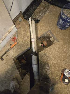 Interior Waterproofing using Drain Tile/White Cap