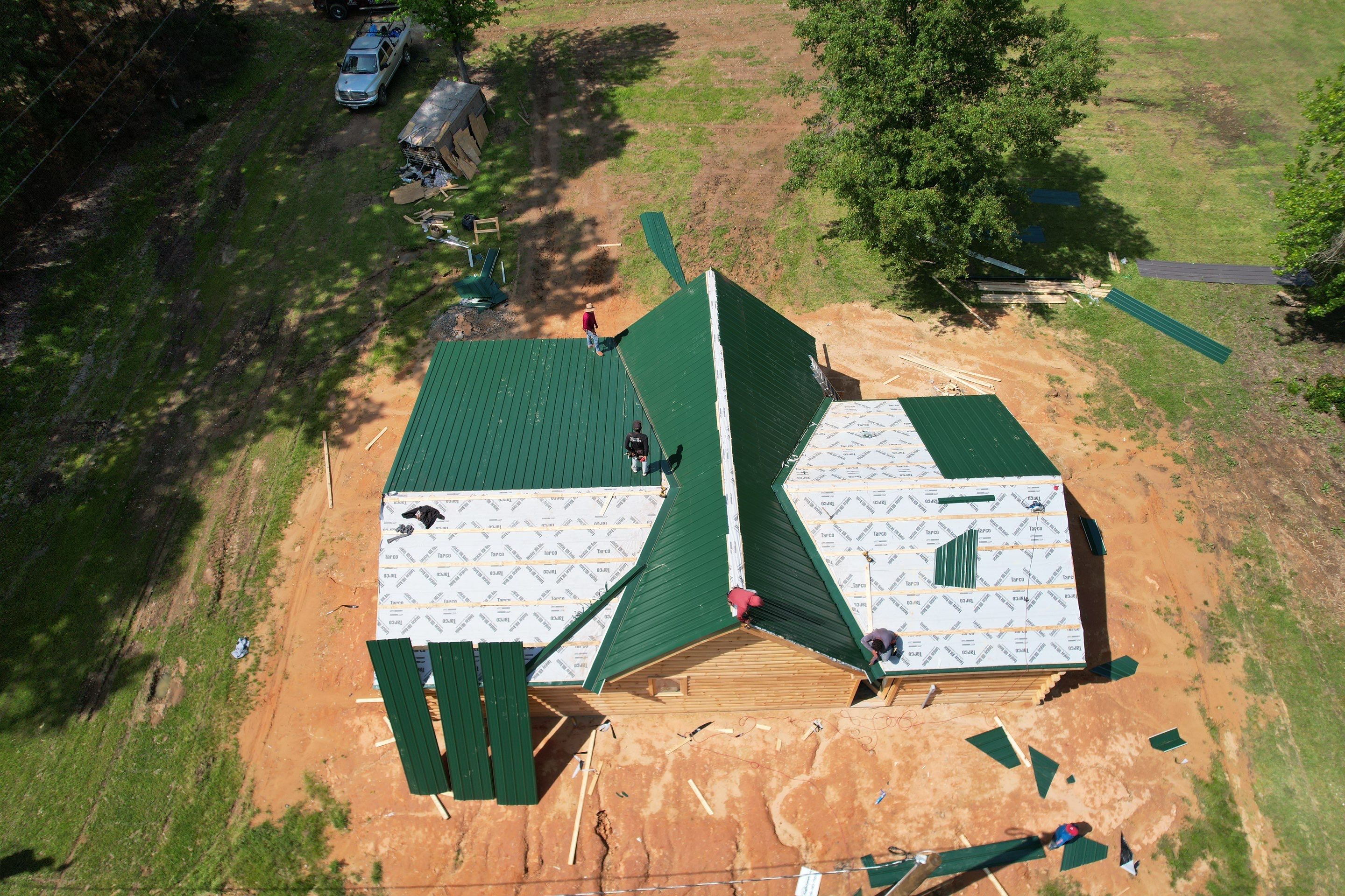 New Home Construction using 29 gauge metal by Hostetler Roofing