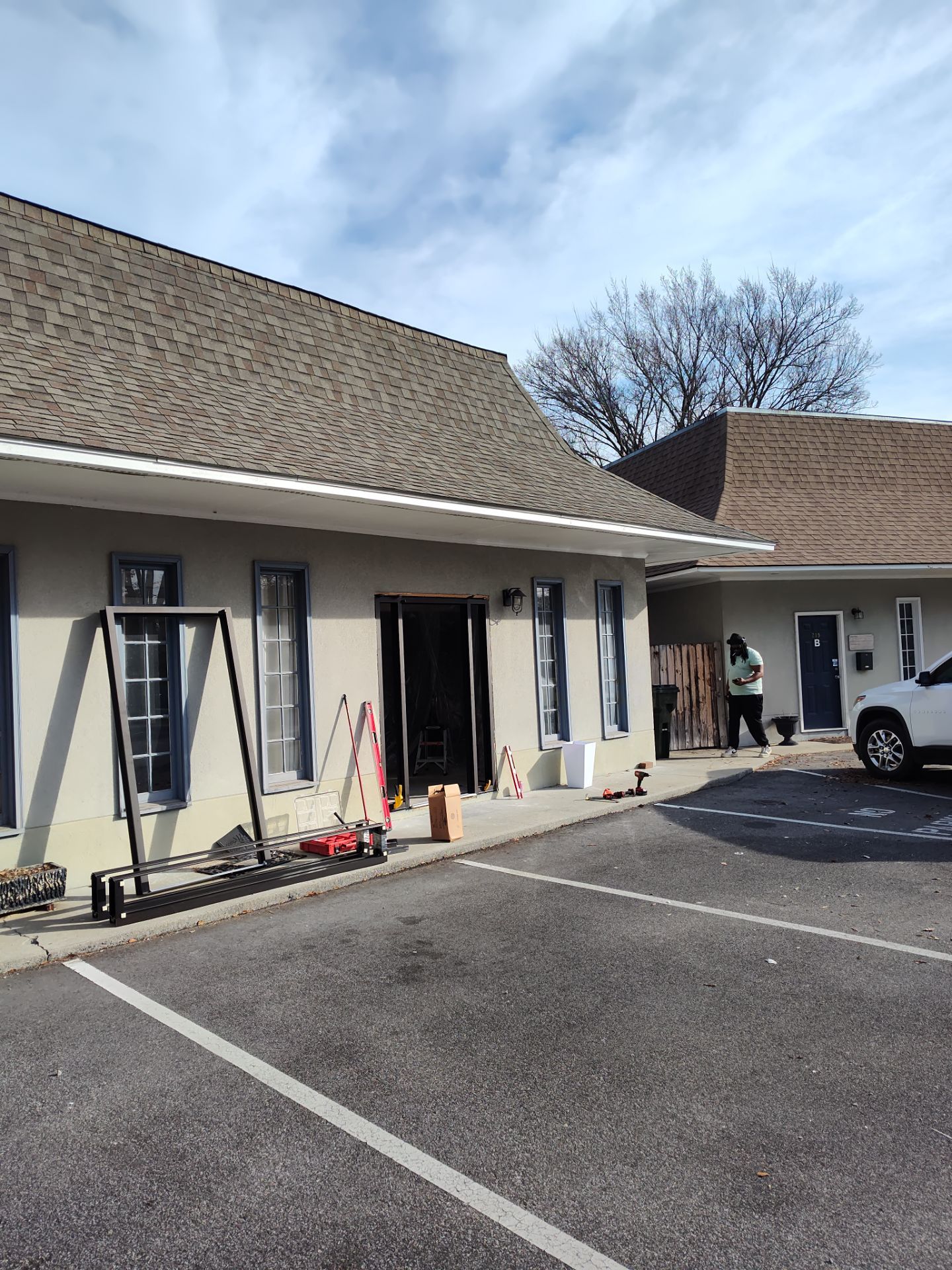 New doors for Commerical building by Cornerstone Home Builders, LLC