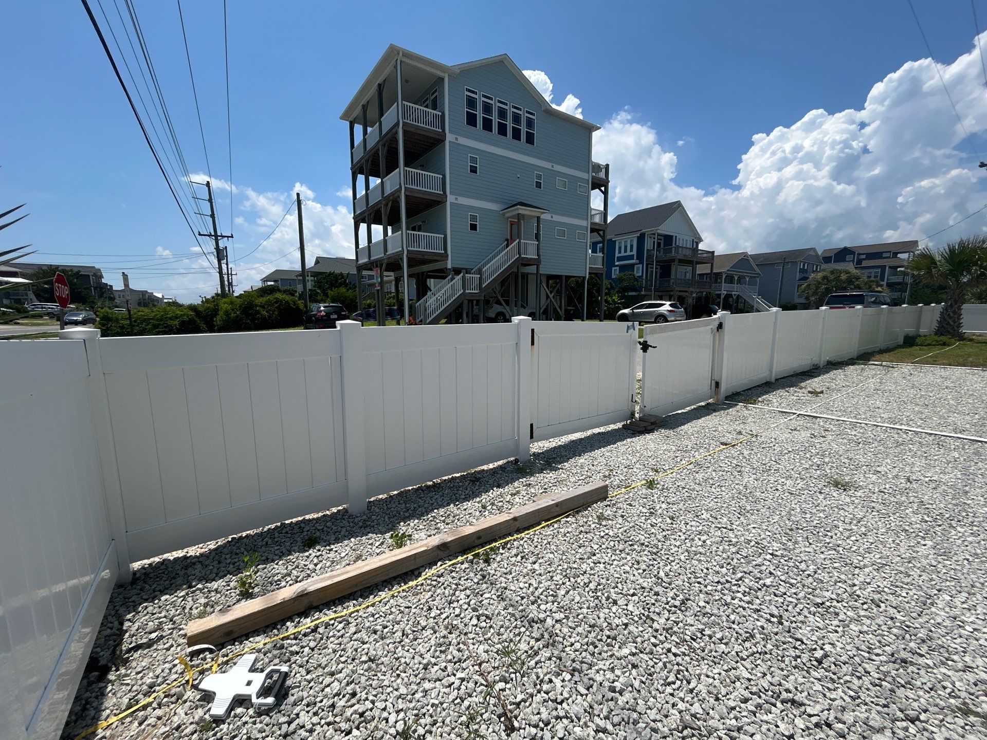 Hamilton Vinyl Privacy Project in Surf City by Superior Fence and Rail