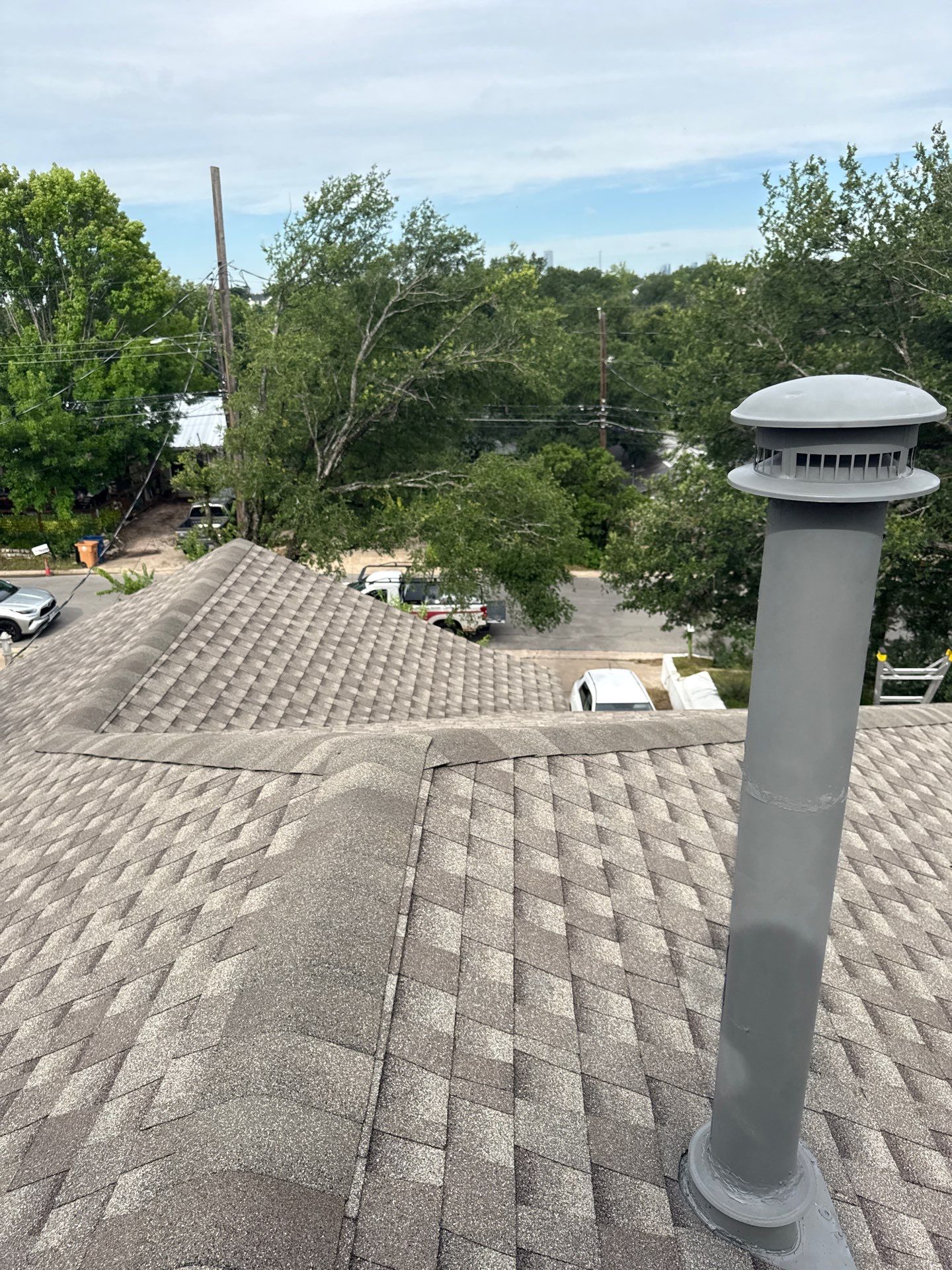 Residential Roof Replacement using GAF - HDZ - Weathered Wood by Action Exteriors Austin