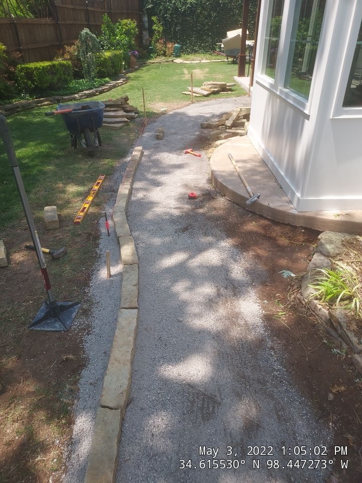 Flagstone walkway using Flagstone  by Clays Services Inc