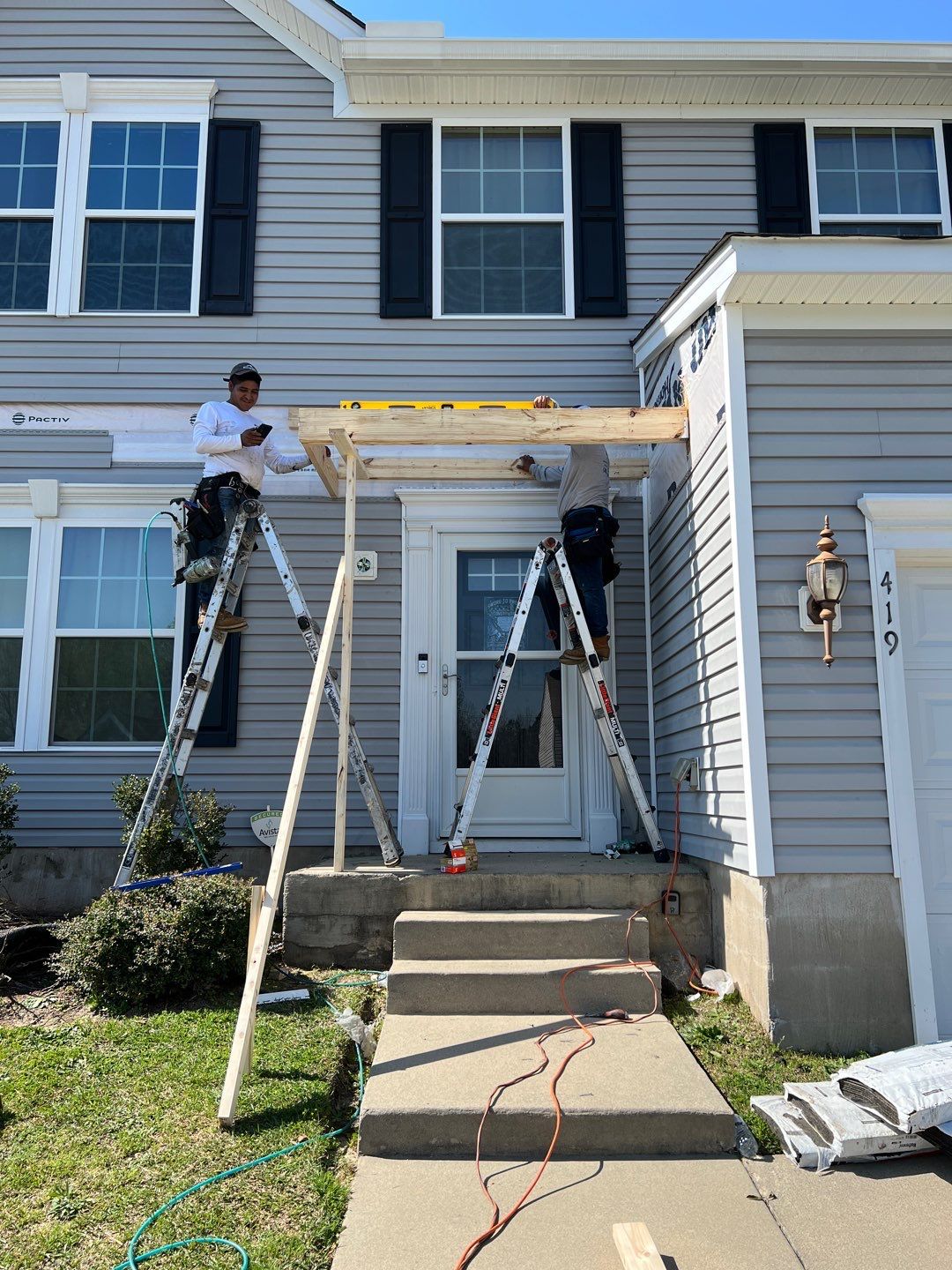 Front Porch Installation by Midlands Roofing & Exteriors