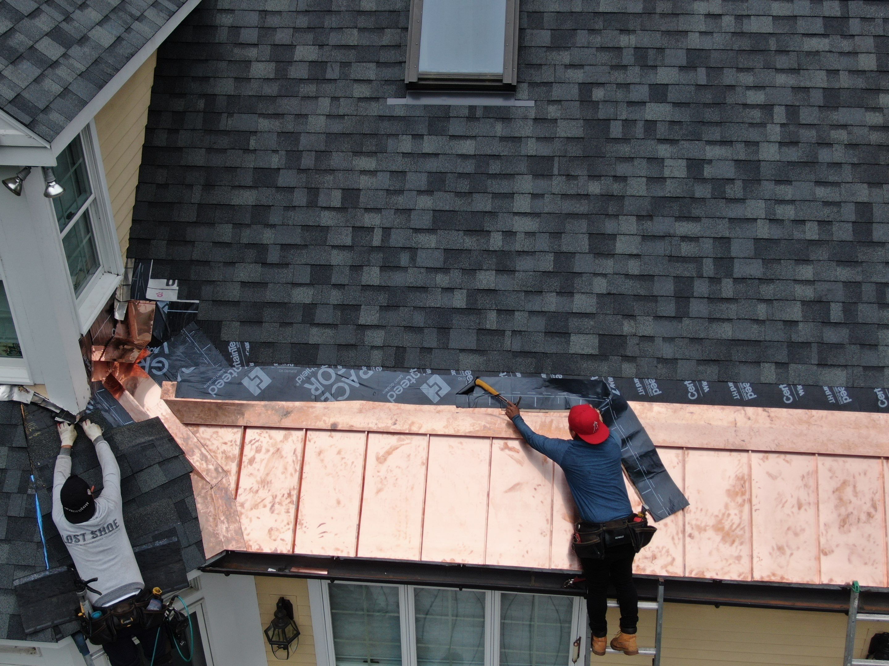 Roof Replacement with Owens Corning Shingles and Copper Flashing by Mighty Dog Roofing of Greater Middlesex County