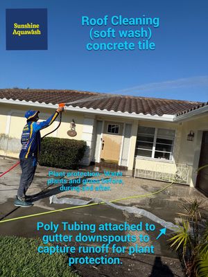 Concrete Tile Roof Cleaning in Village Green – Bradenton, FL | No Walking on Tiles!