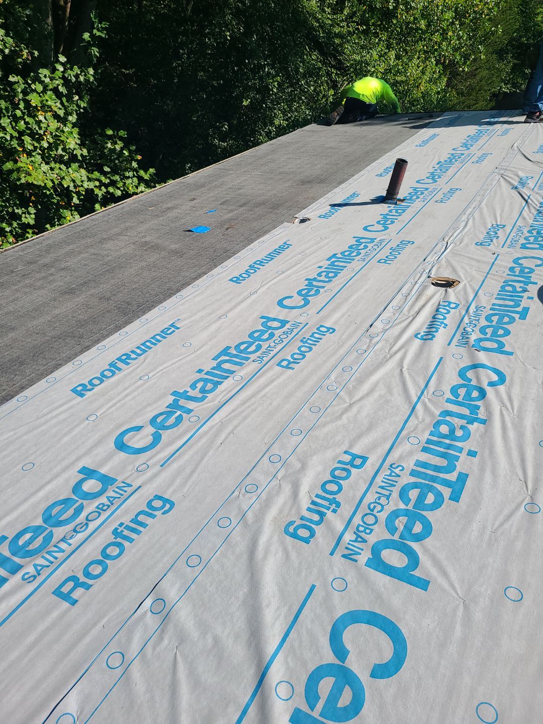 Burke: Residential Roof Installation with CertainTeed Landmark Pro Designer Shingles in Max Def Charcoal Black by RM Banning, Inc.