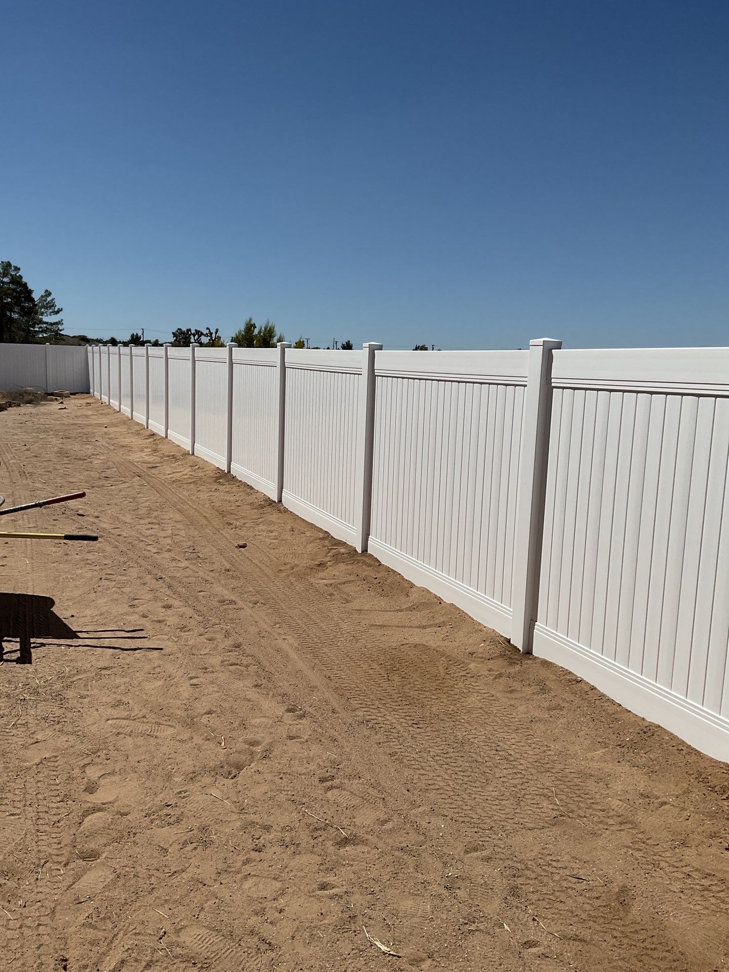 Fence Installation using vinyl pickett by Fence Guys Inc.