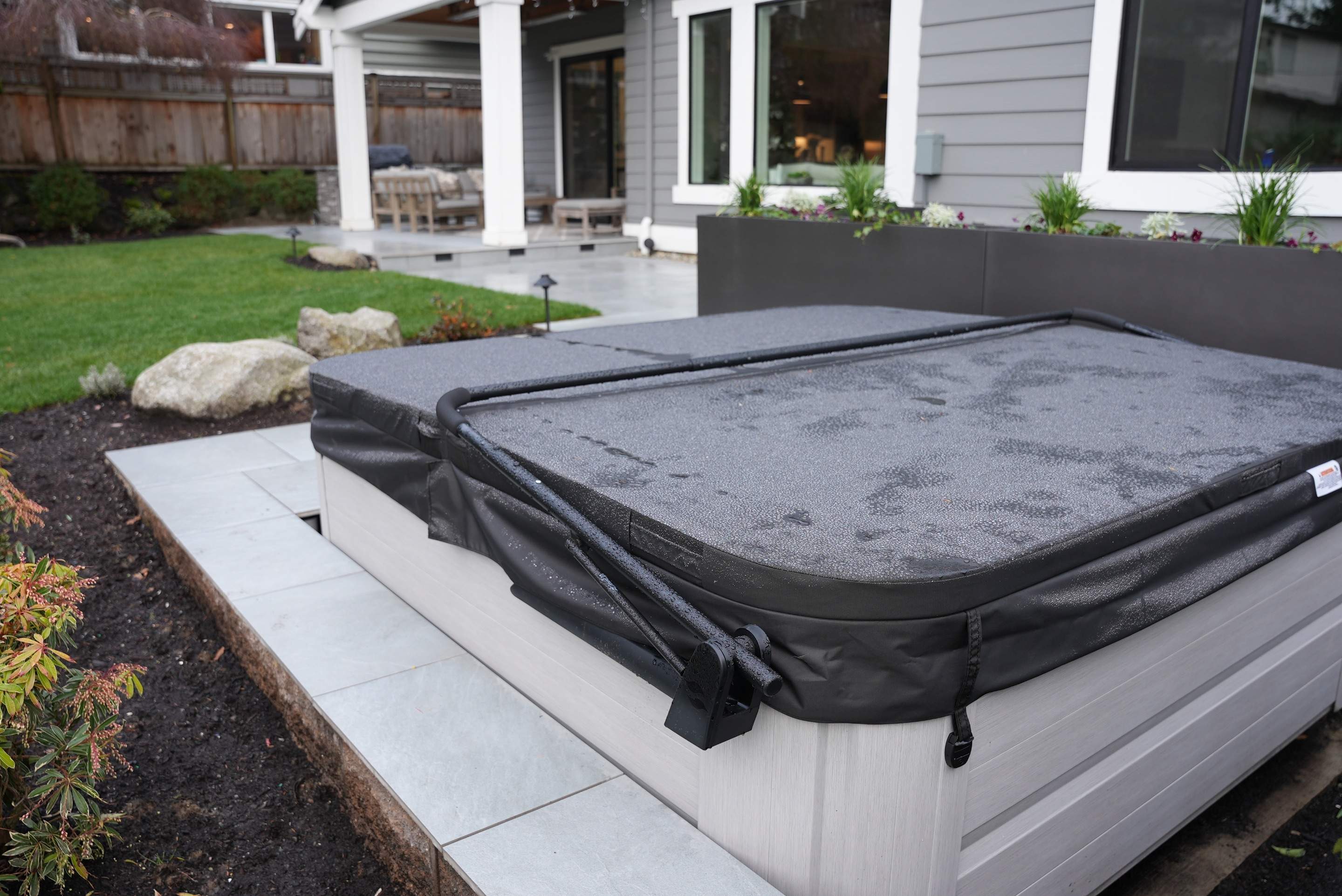 Hardscaping Back Patio Landscape Project  by Jireh Asphalt & Concrete Inc 