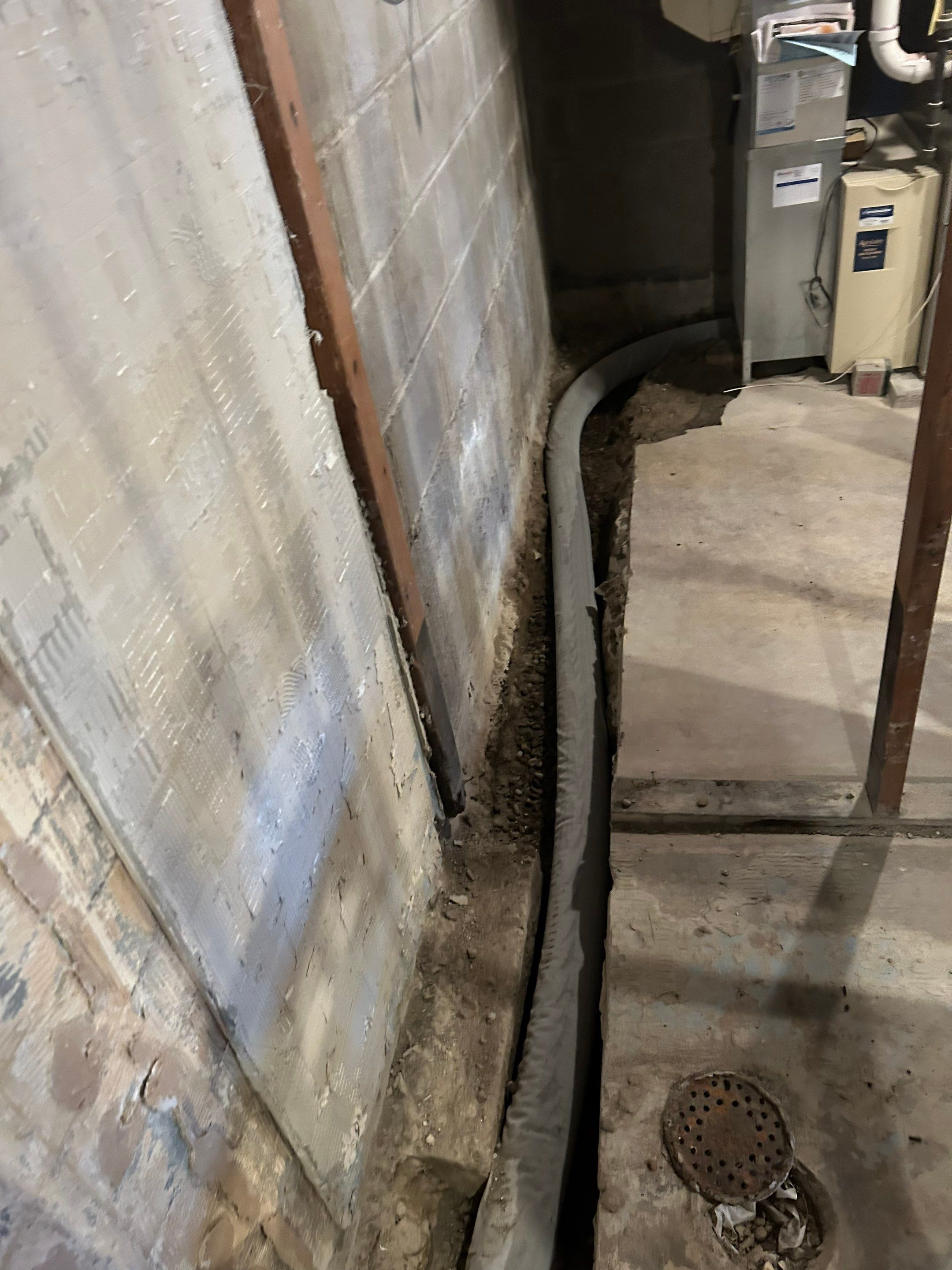 Drain tile for a General Contractor Partner by Waterproofing Northeast