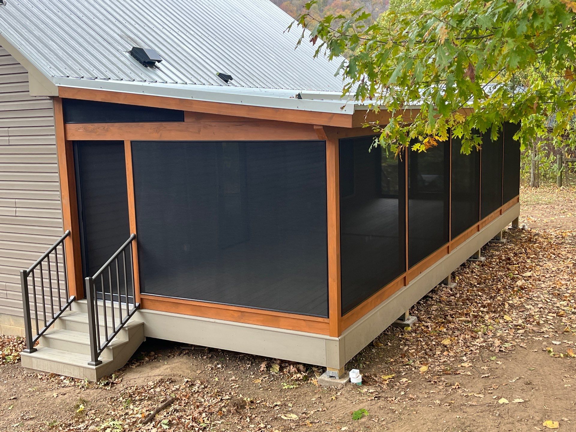 Custom Composite Deck and Screened Porch Addition in Hinton by Walnut Hollow Decks & Outdoor Living
