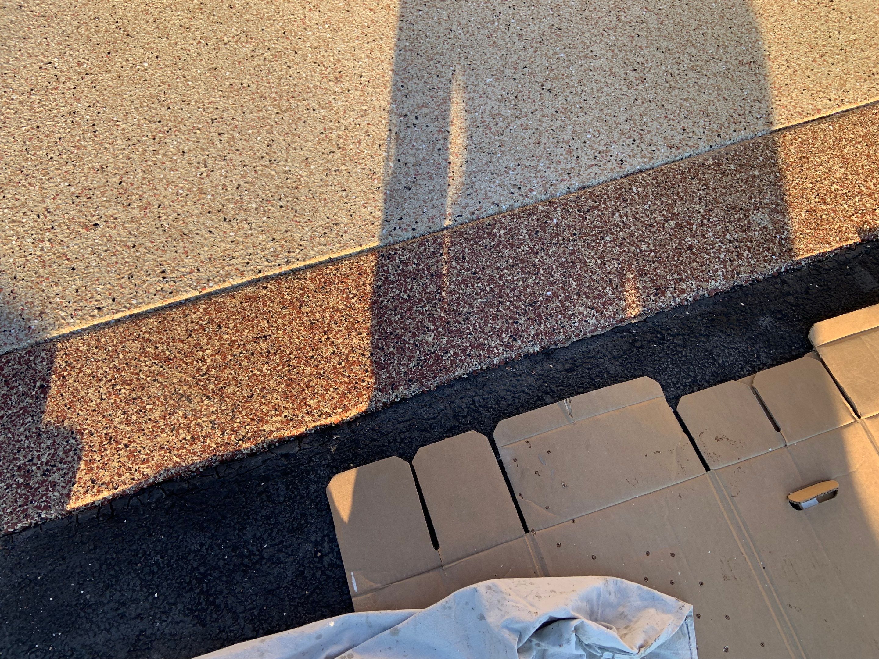 Driveway using Pecan and Chestnut Trim by Croc Coatings, LLC
