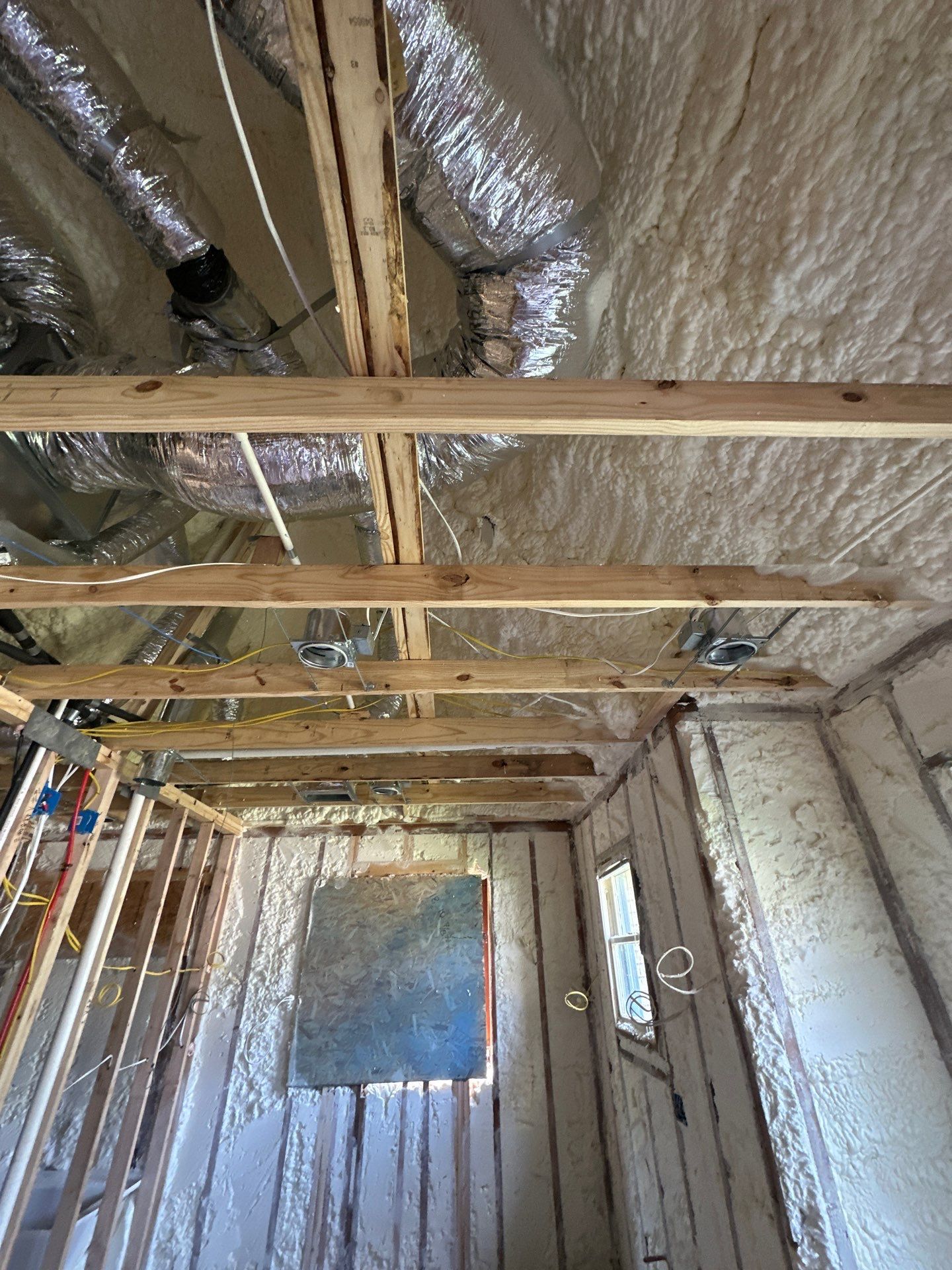 Full encapsulation with open cell spray foam on this custom home in Dallas by Apex Insulation Solutions