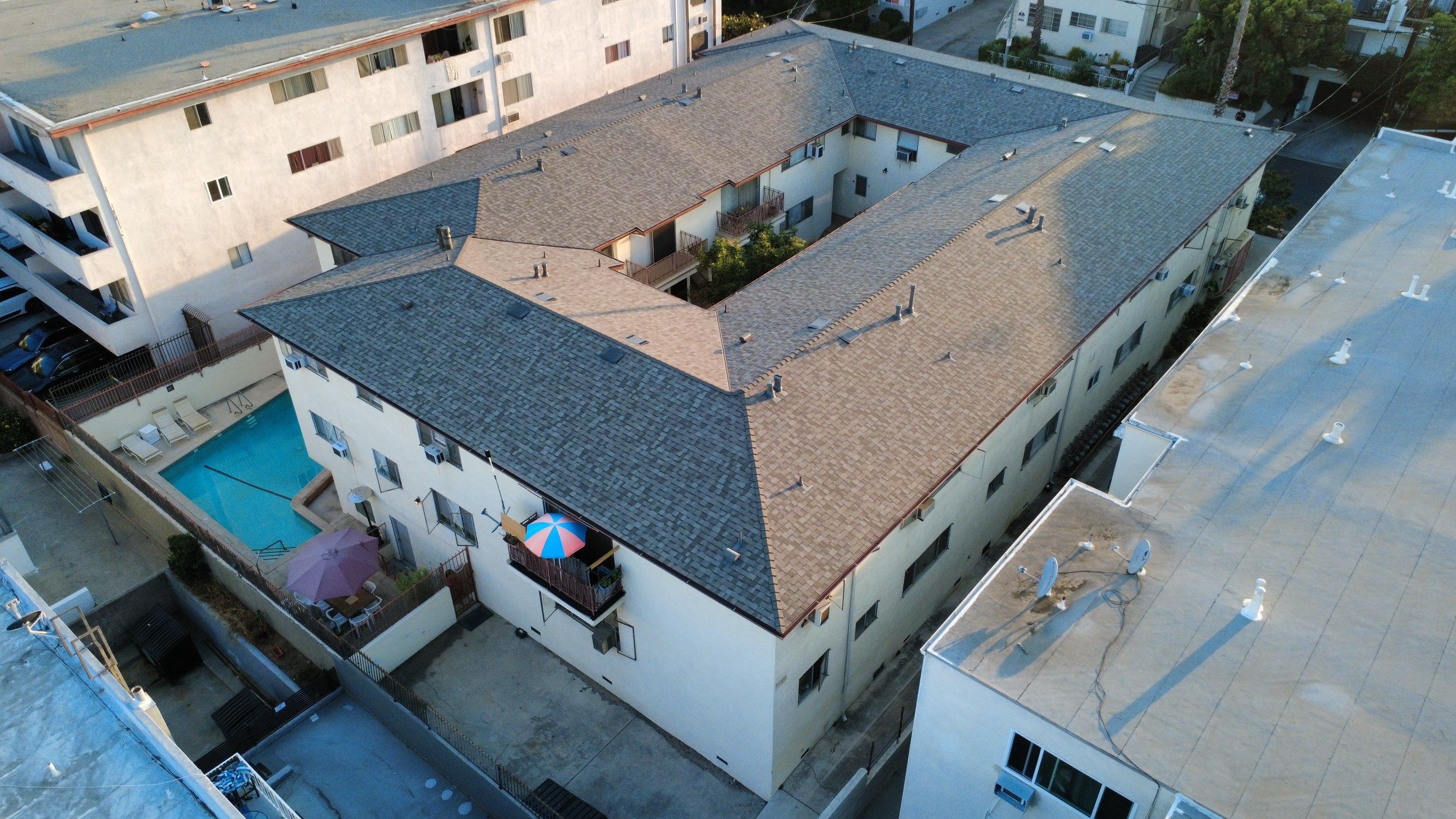 Apartment Building in Hollywood by Hull Brothers Roofing