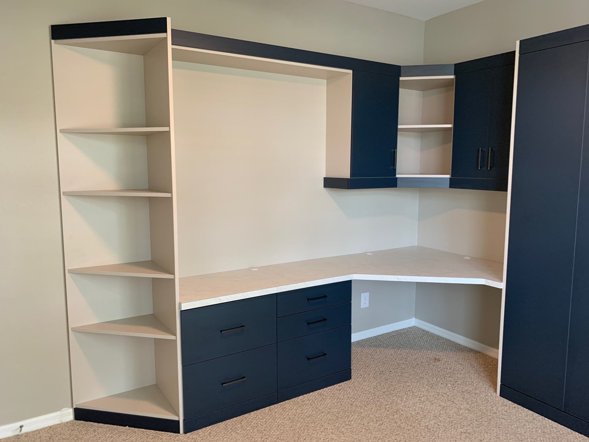 Custom Office and Queen Panel Bed by More Space Place