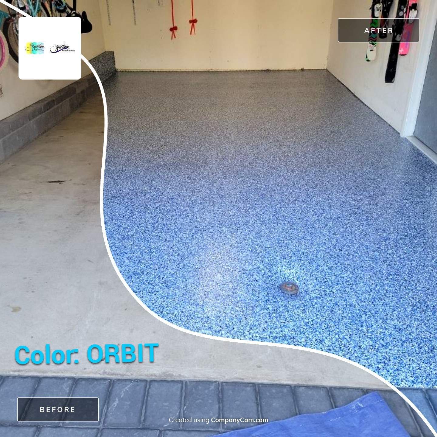 1-Car Penntek Garage Floor in Orbit by Spectrum Painting, LLC
