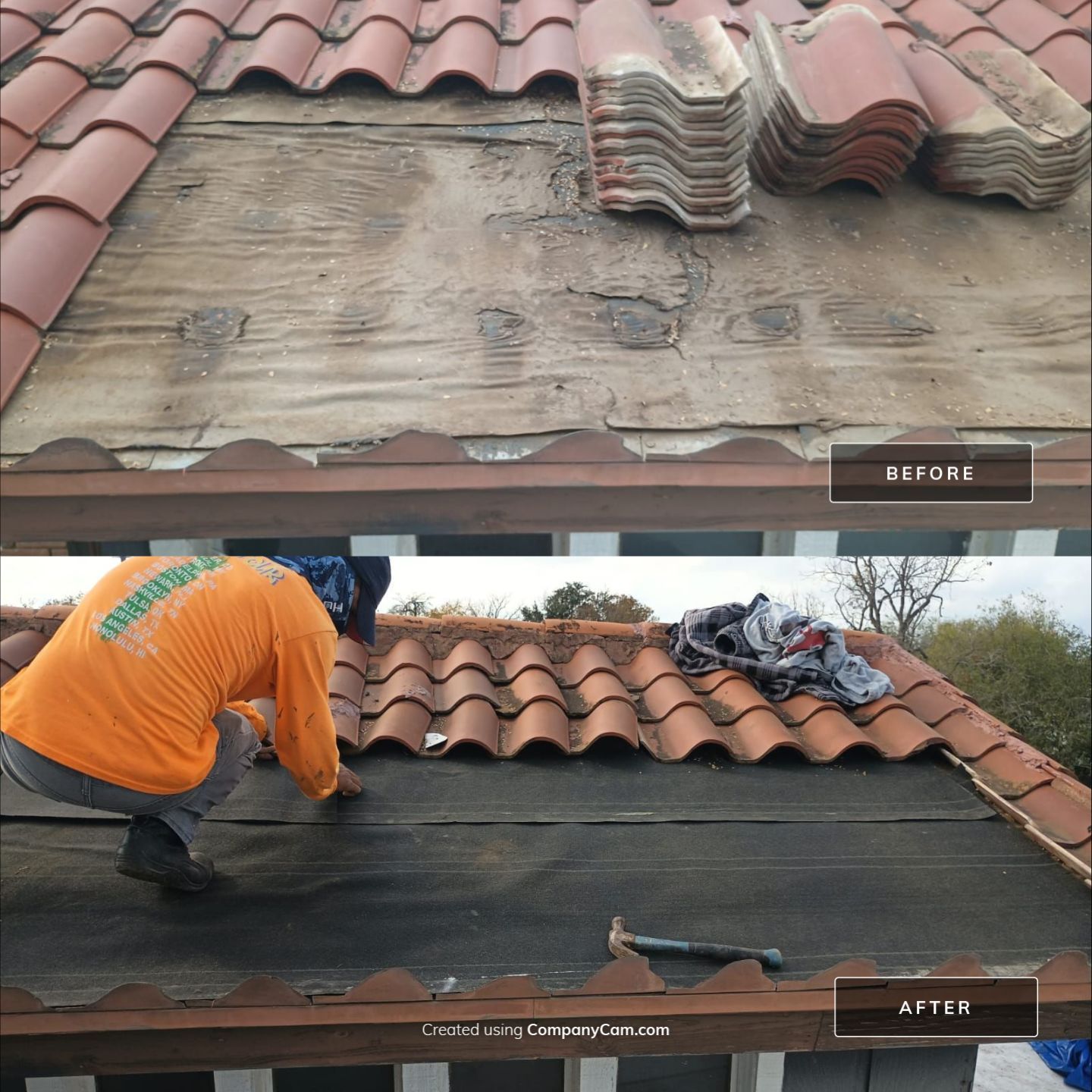 Residential Roofing Installation using Thermoplastic Polyolefin - GAF  by JM Flores Roofing & Construction, Inc