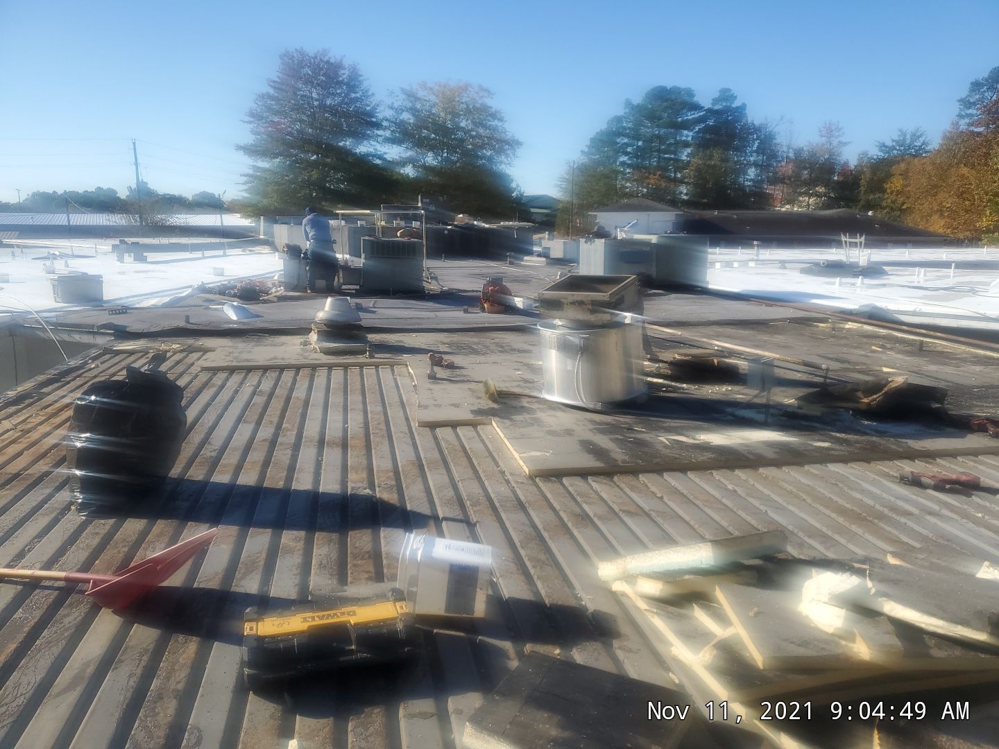 Commercial Roofing Installation using 50 mil PVC by Hostetler Roofing