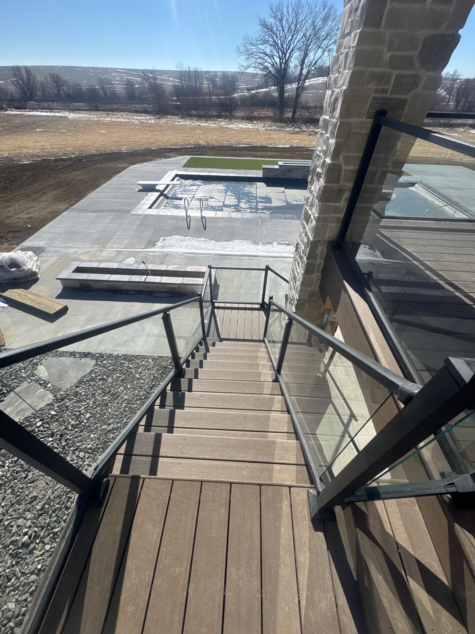 Timbertech Deck with Glass Railing by EAGLE EYE ENTERPRISES