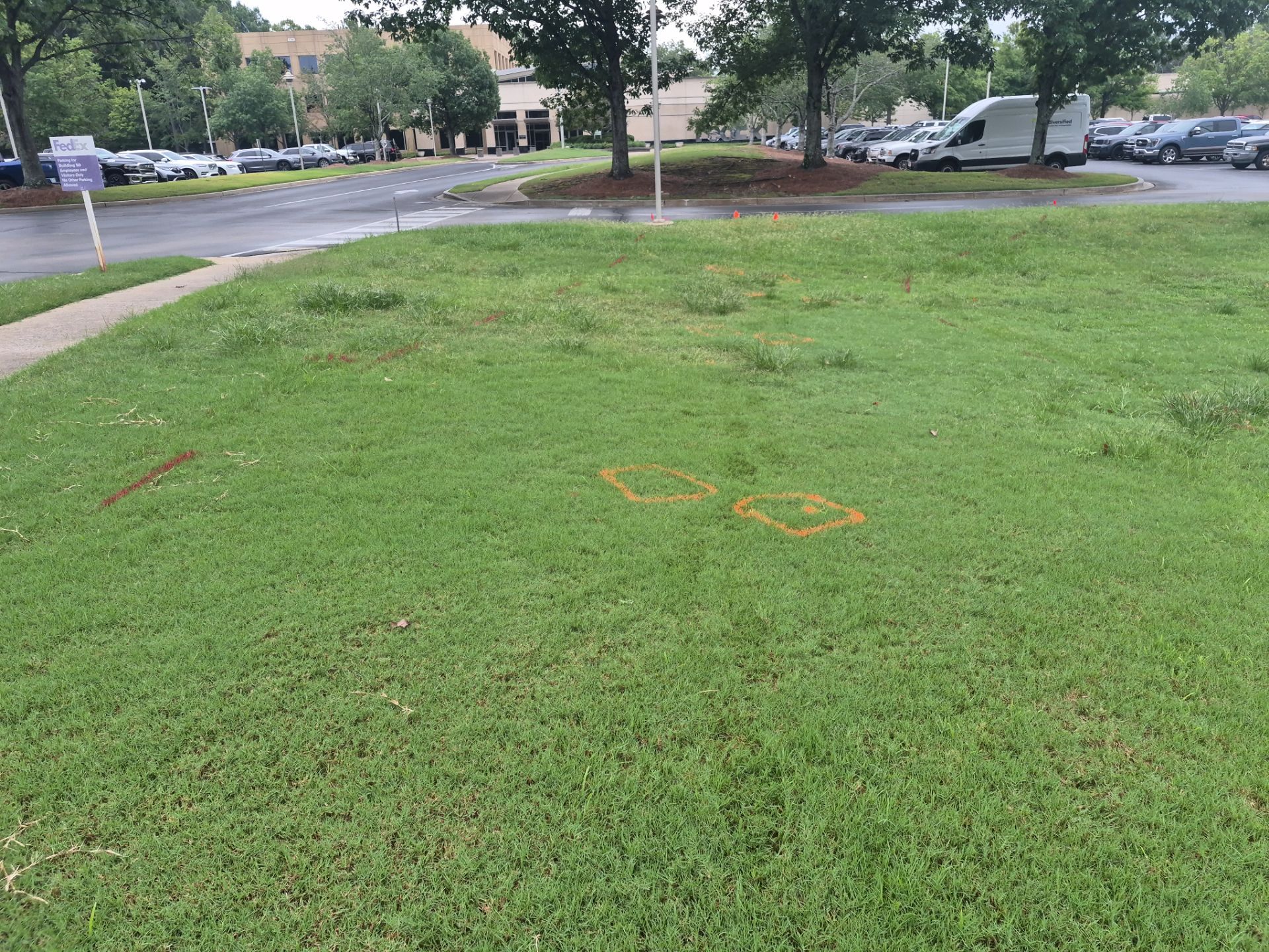 Private Utility Locating and Marking for Collierville Commercial Campus by Alsip Locating Service, LLC