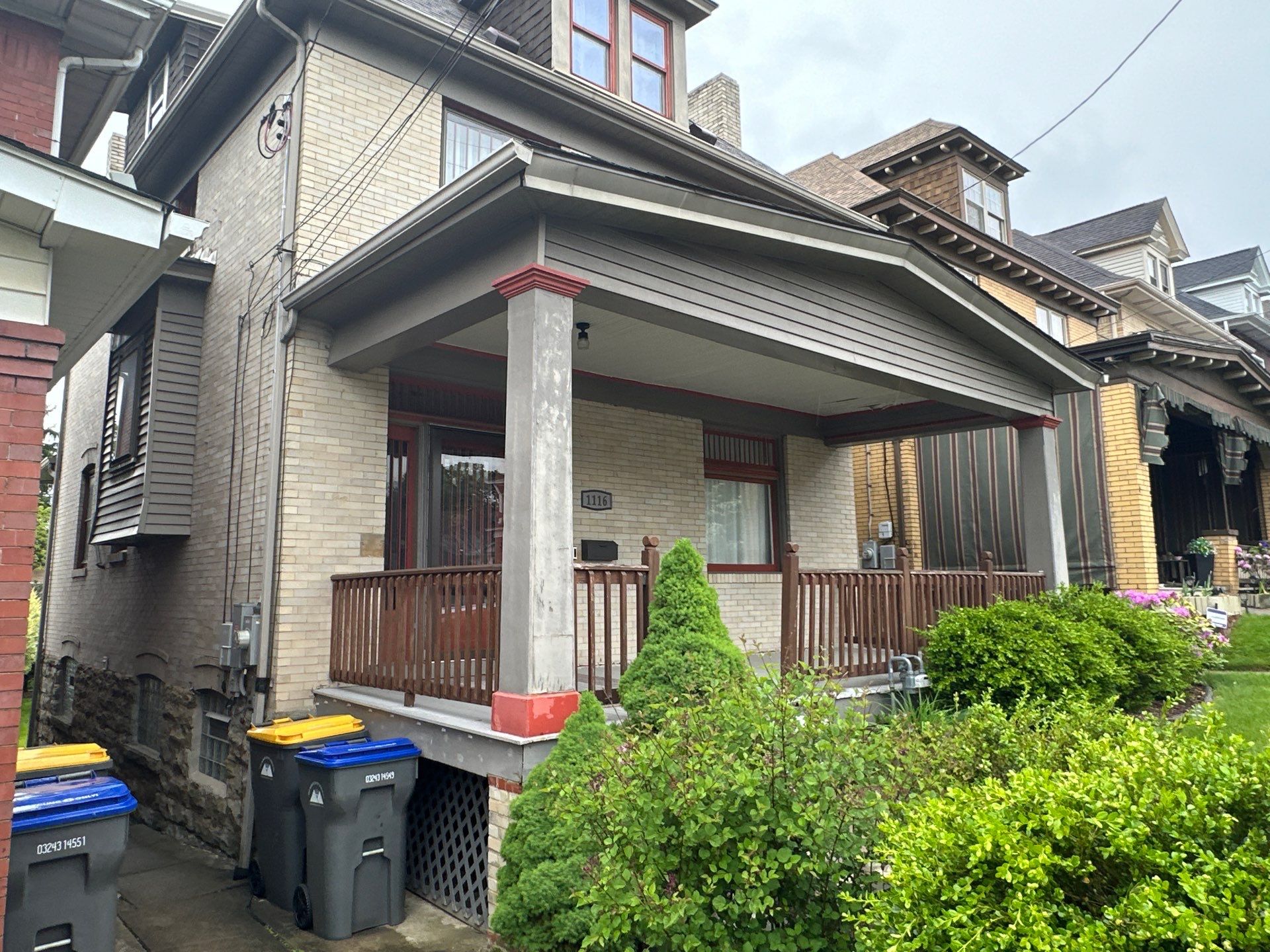 Custom Covered Front Porch Deck Build in Pittsburgh by Cousins Roofing Siding & Decks