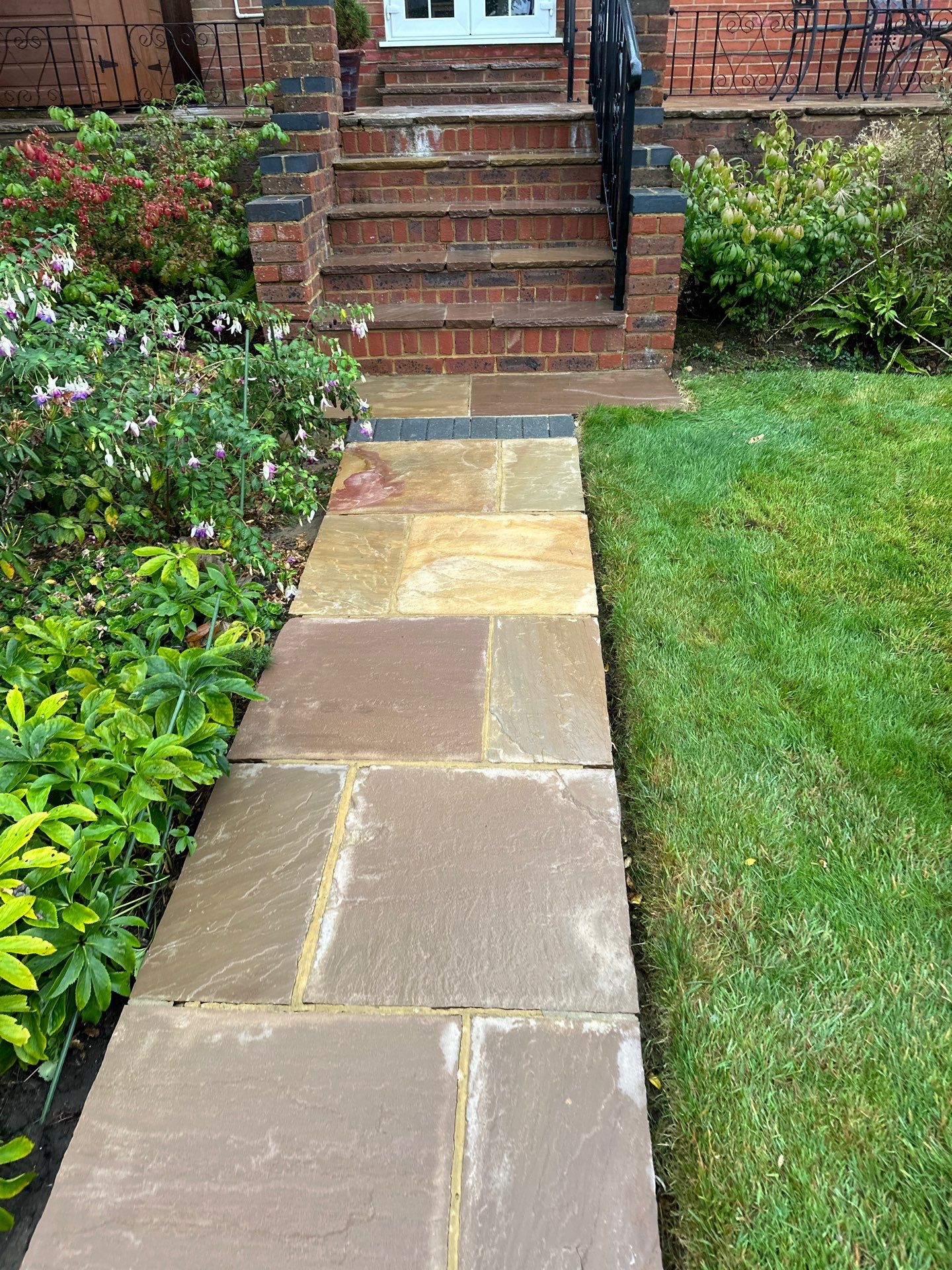 York Stone Patio Cleaning using Honda 15lpm Low Pressure Washing Machine by Ges Exterior Cleaning ltd