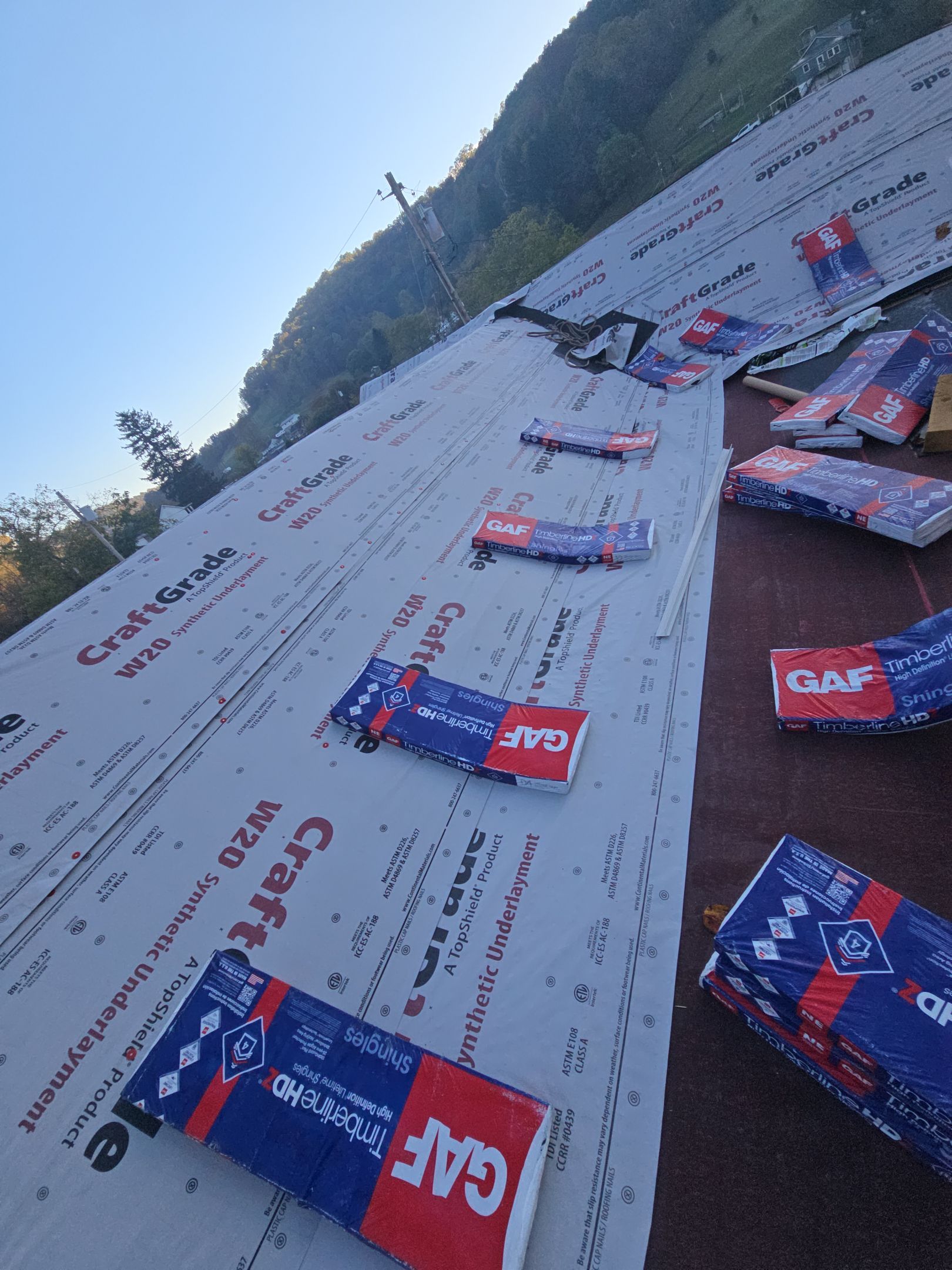 Residential Roofing Installation using GAF Timberline HDZ Oyster Grey by Rainstoppers Roofing