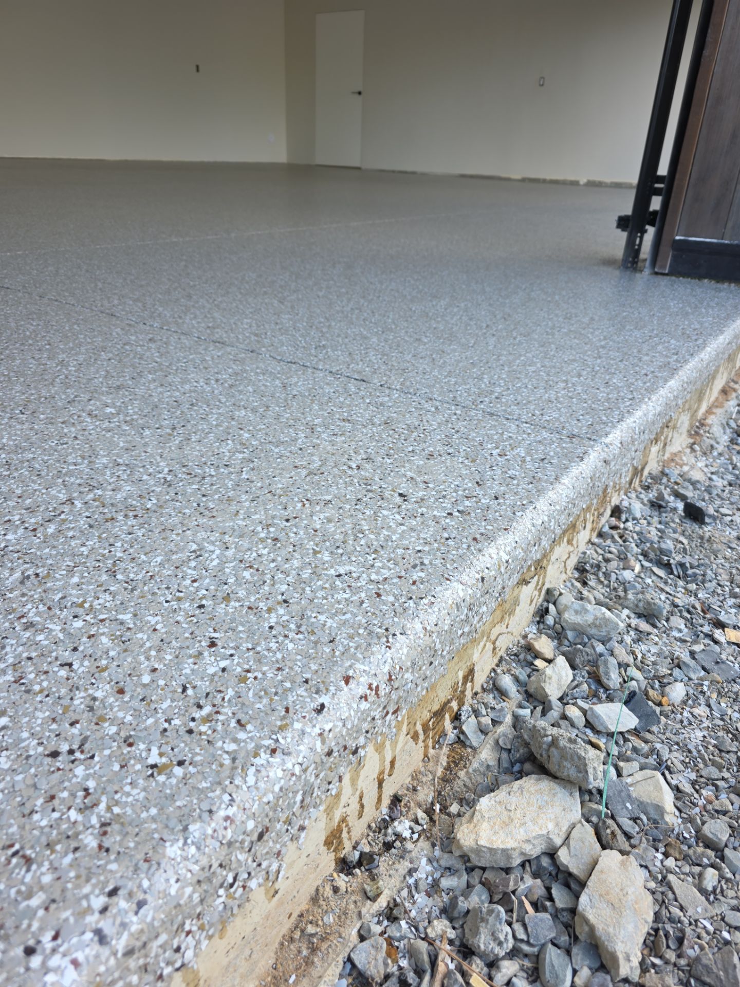 Garage Transformation using Pebble Beach by Croc Coatings, LLC