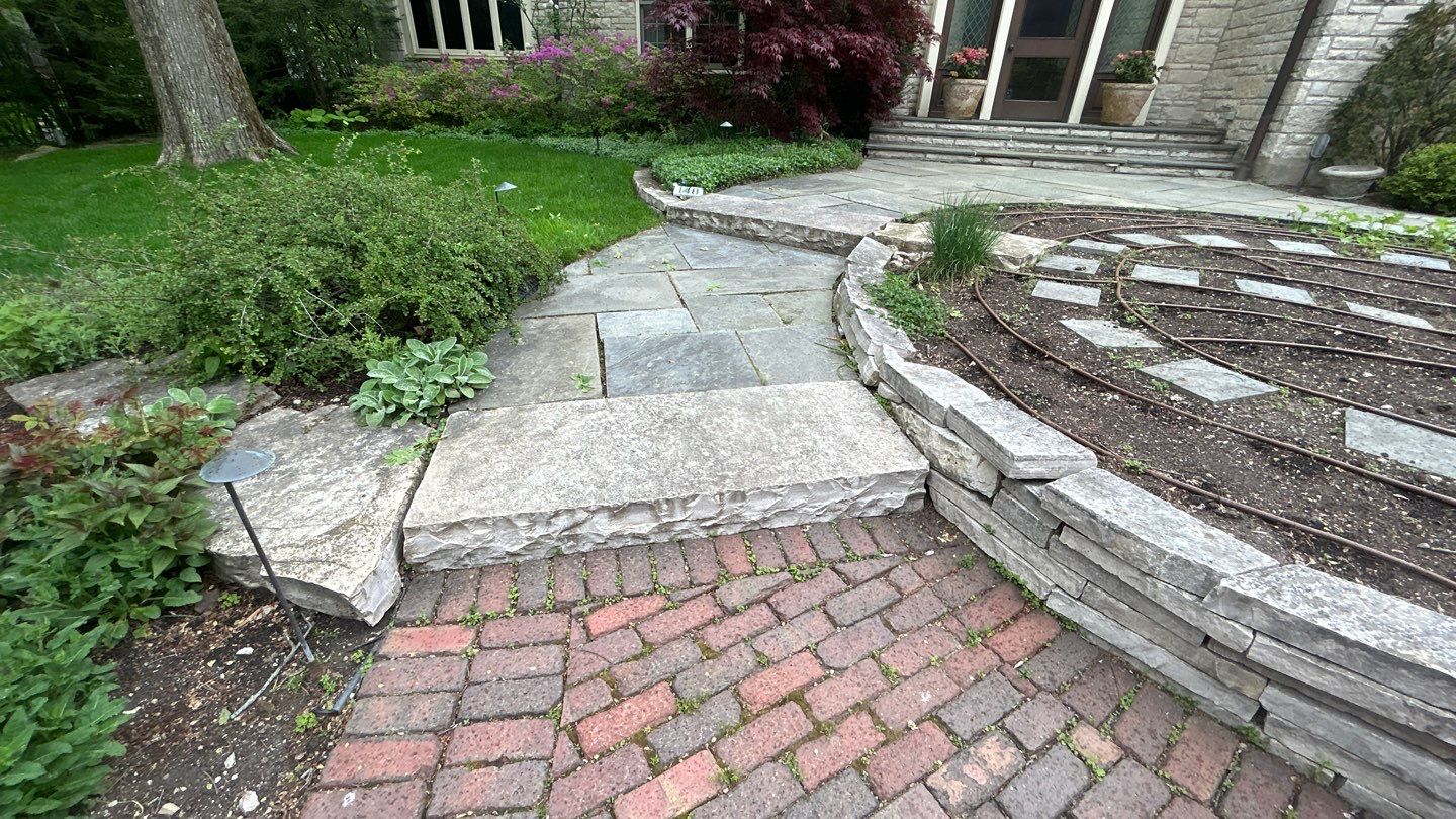 Winnetka, IL bluestone patio cleaning by Northern Power Washing LLC.