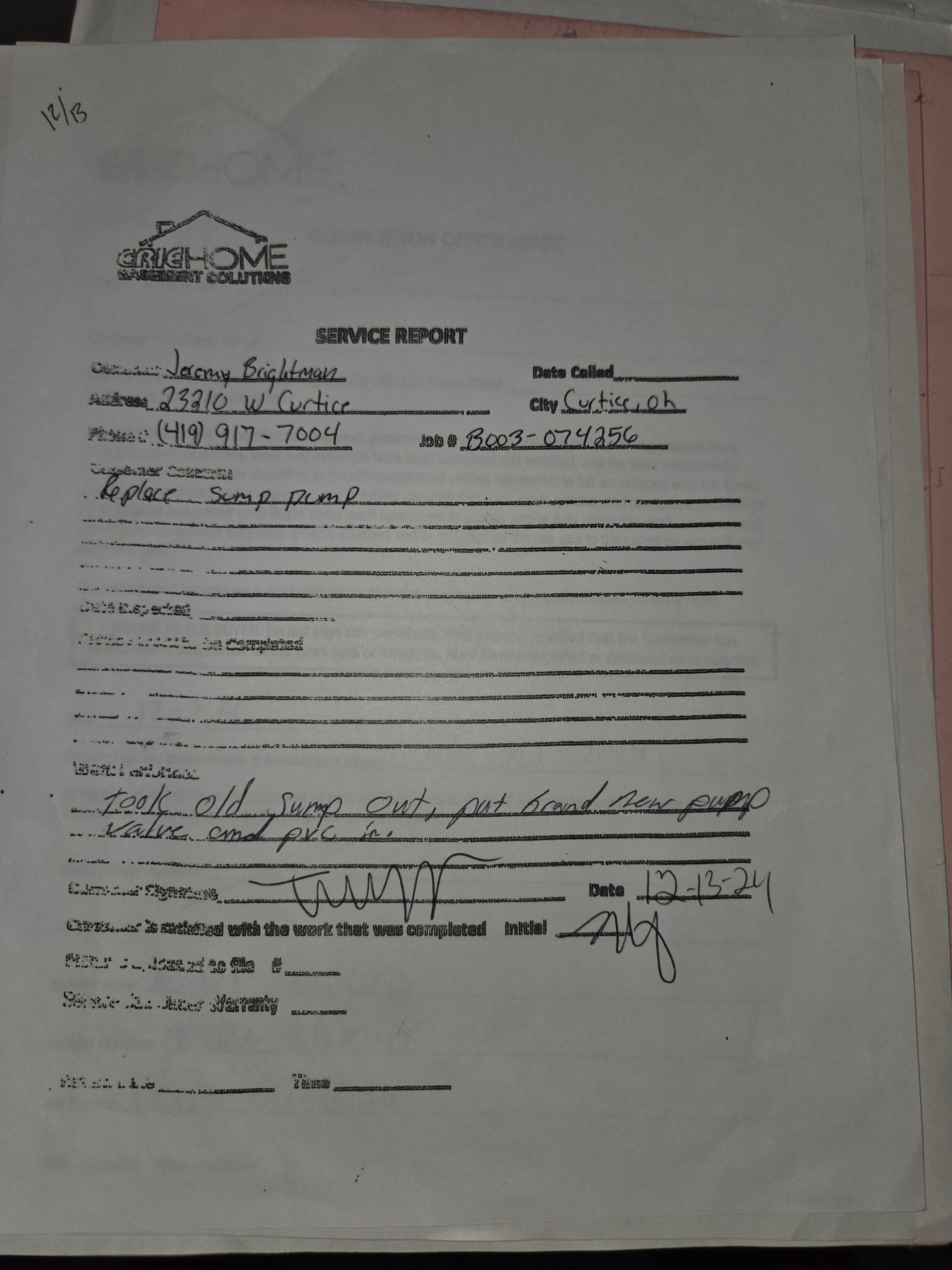 Brightman Investigation by Erie Home