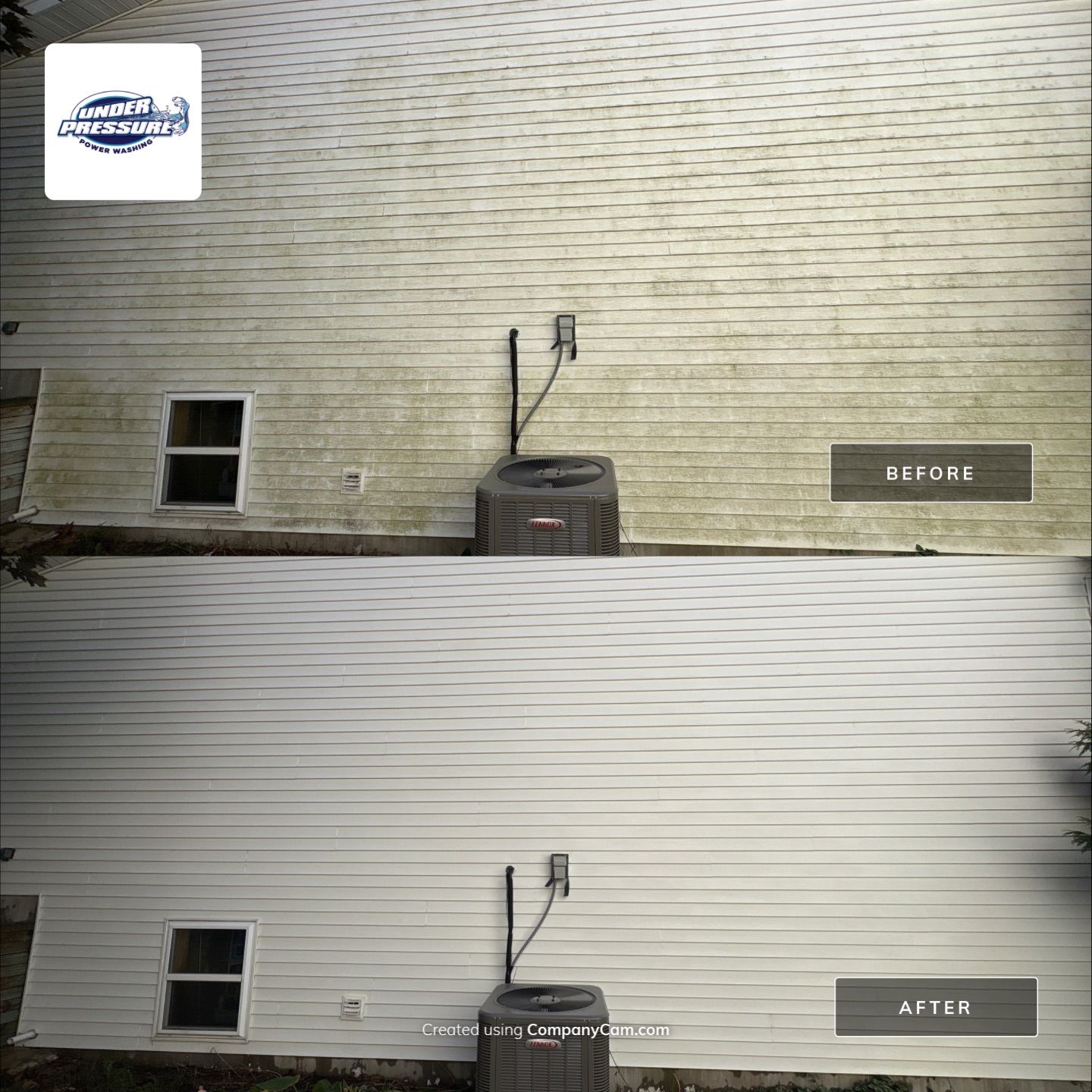 Residential Vinyl Siding Cleaning and Wood Deck Power Washing in Madison by Under Pressure Power Washing