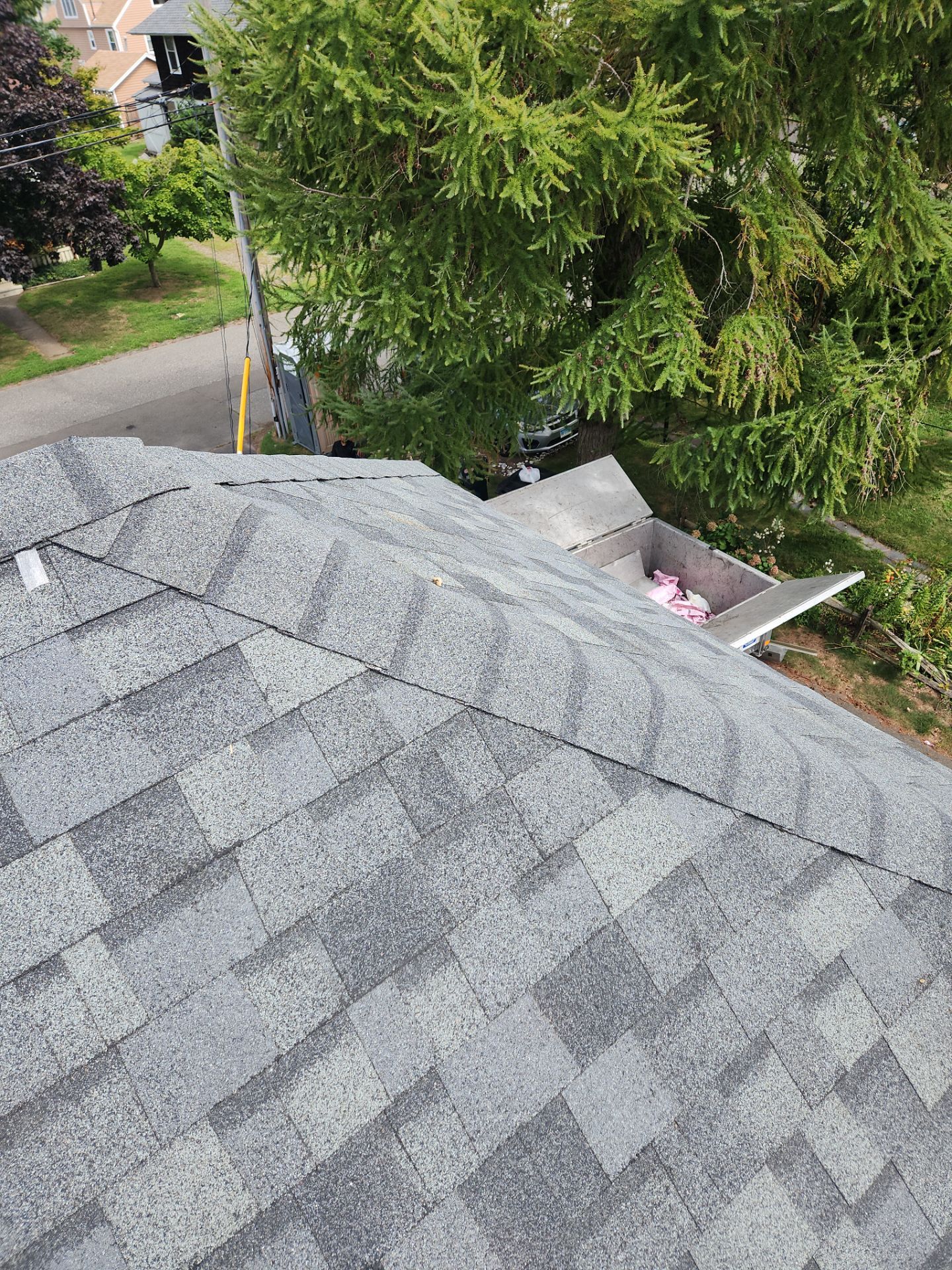 Residential Roofing Installation using Owens Corning TruDefinition Duration - Estate Gray & Flagstone Cedar Impressions by A Plus Exterior